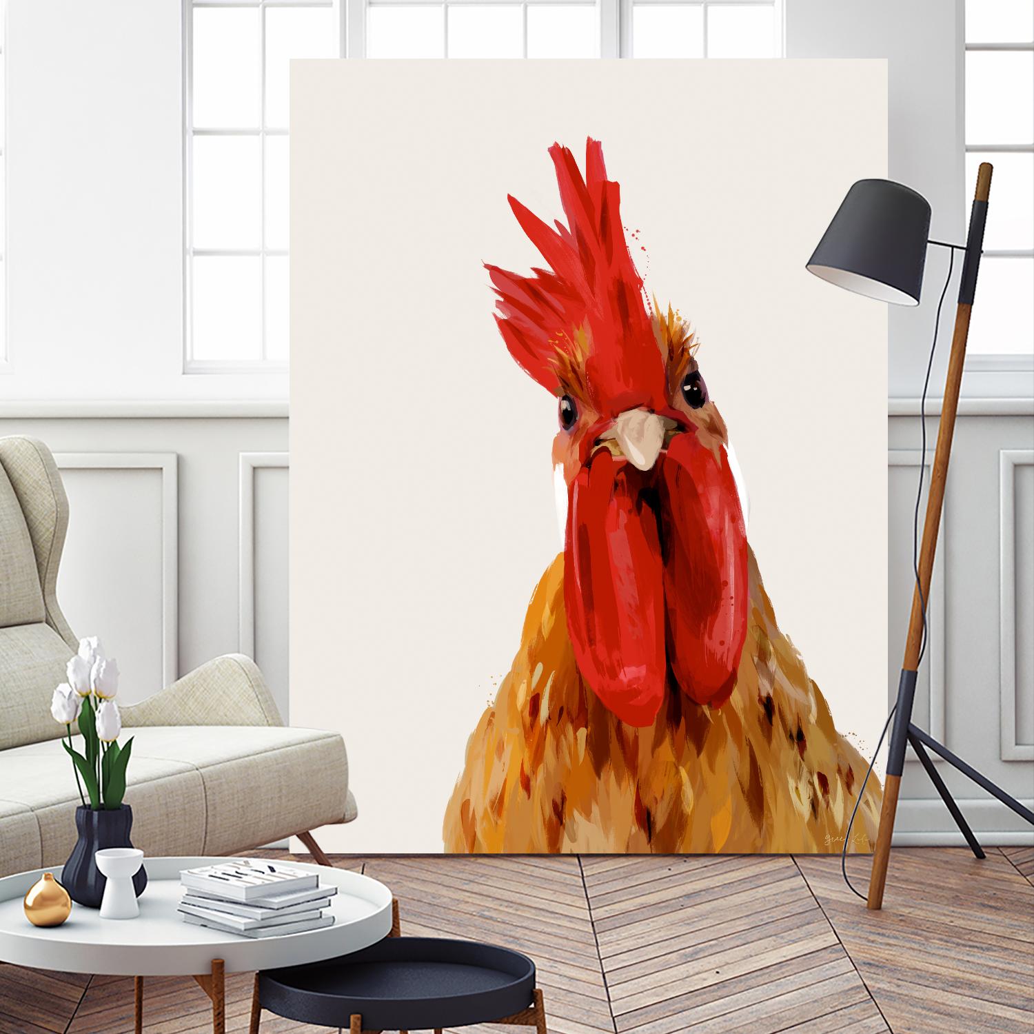 Chicken or The Egg? by Green Lili on GIANT ART - multicolor contemporary; animals