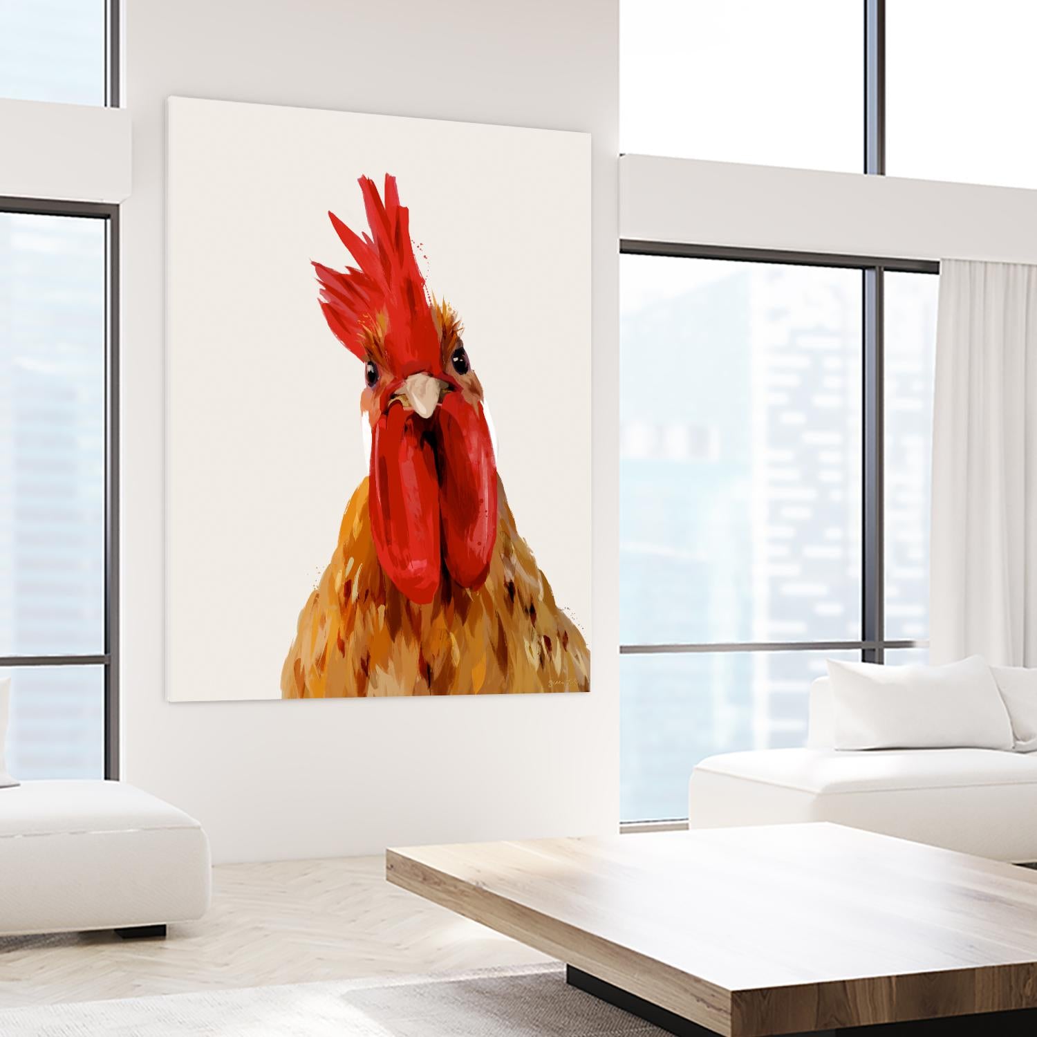 Chicken or The Egg? by Green Lili on GIANT ART - multicolor contemporary; animals
