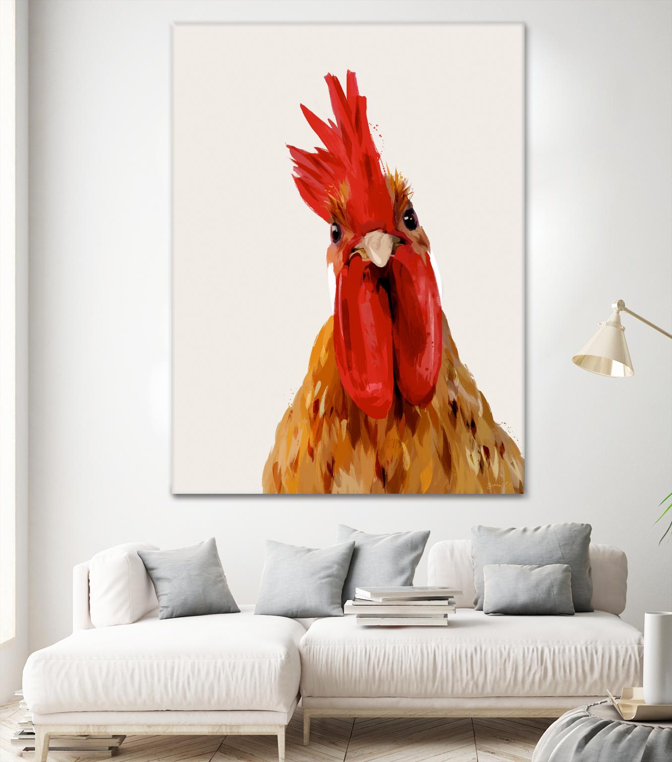Chicken or The Egg? by Green Lili on GIANT ART - multicolor contemporary; animals