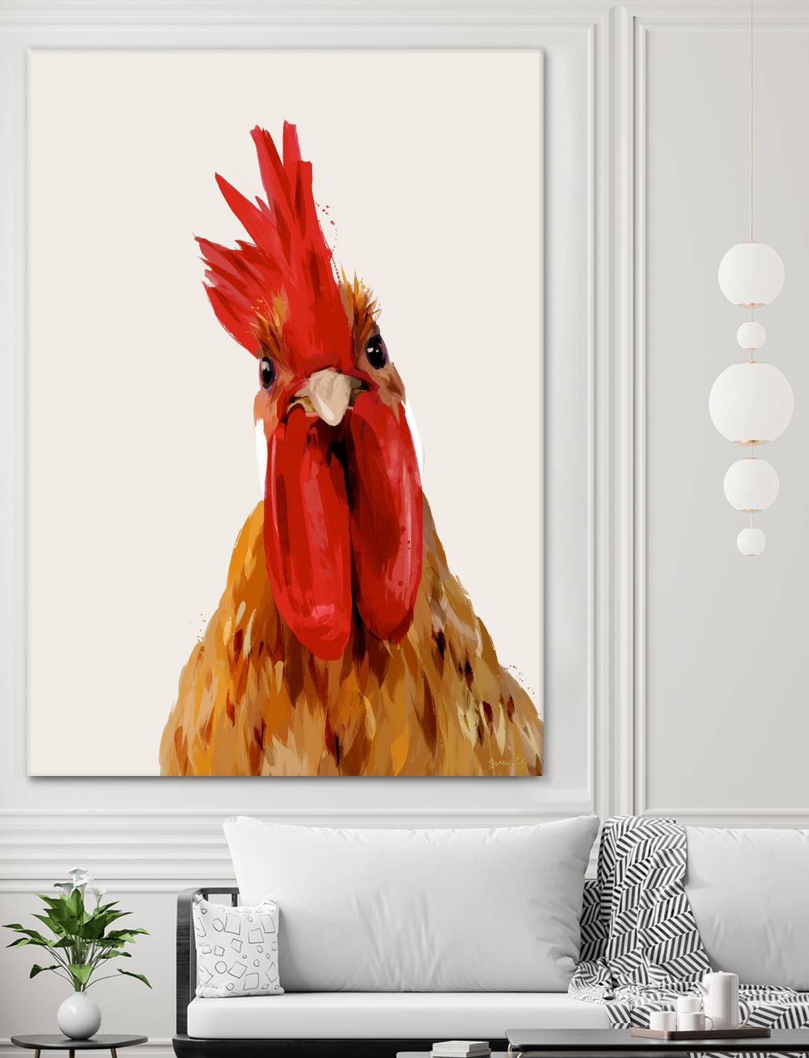 Chicken or The Egg? by Green Lili on GIANT ART - multicolor contemporary; animals