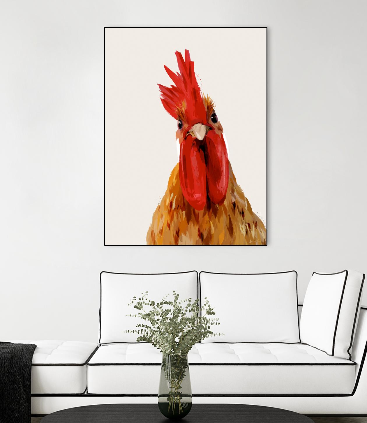 Chicken or The Egg? by Green Lili on GIANT ART - multicolor contemporary; animals