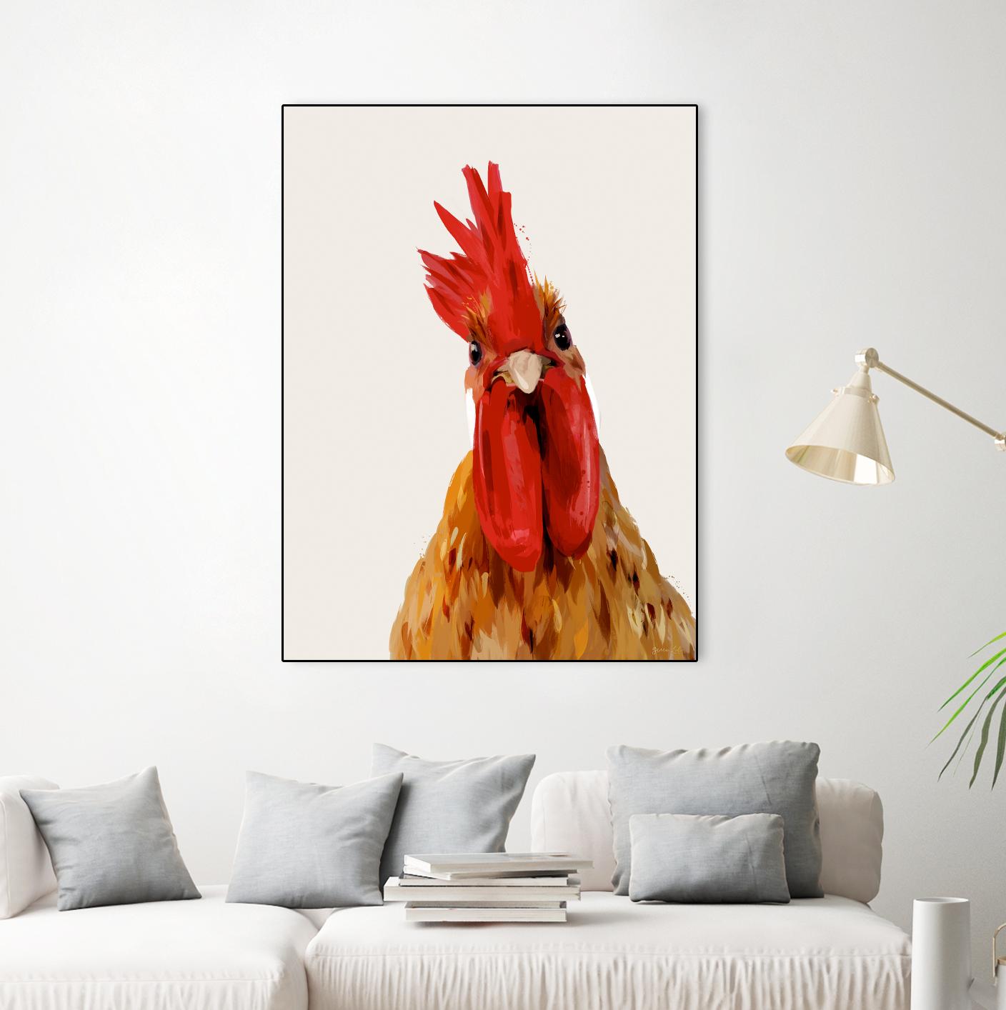Chicken or The Egg? by Green Lili on GIANT ART - multicolor contemporary; animals