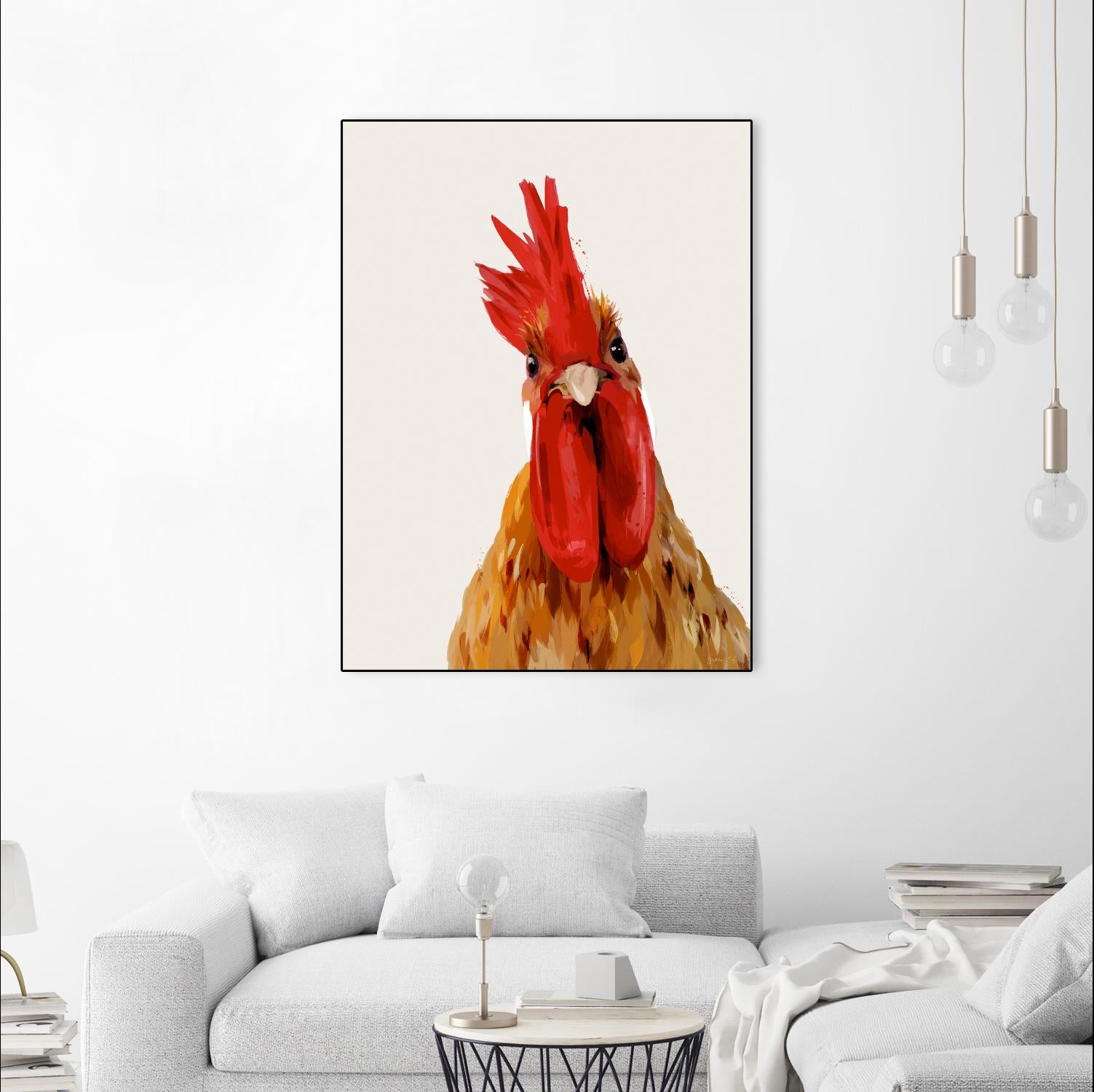 Chicken or The Egg? by Green Lili on GIANT ART - multicolor contemporary; animals