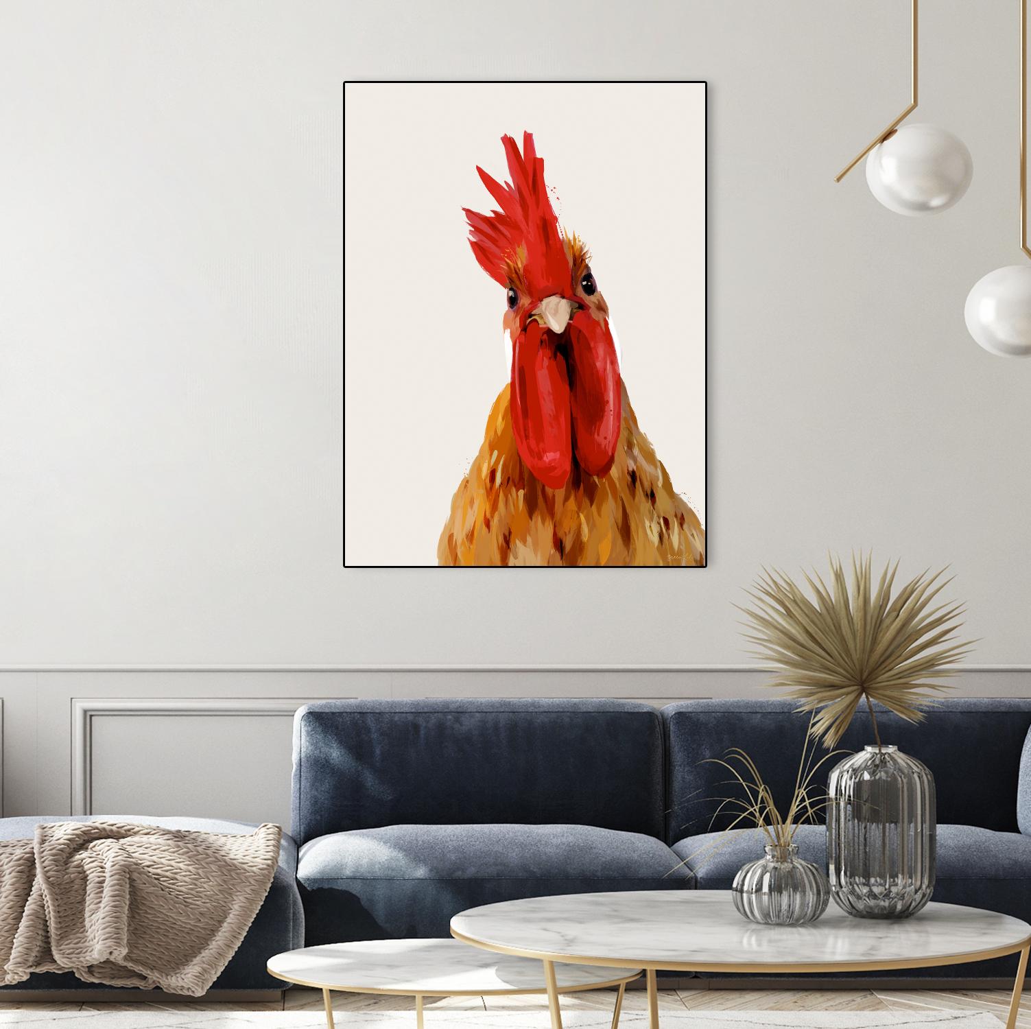 Chicken or The Egg? by Green Lili on GIANT ART - multicolor contemporary; animals