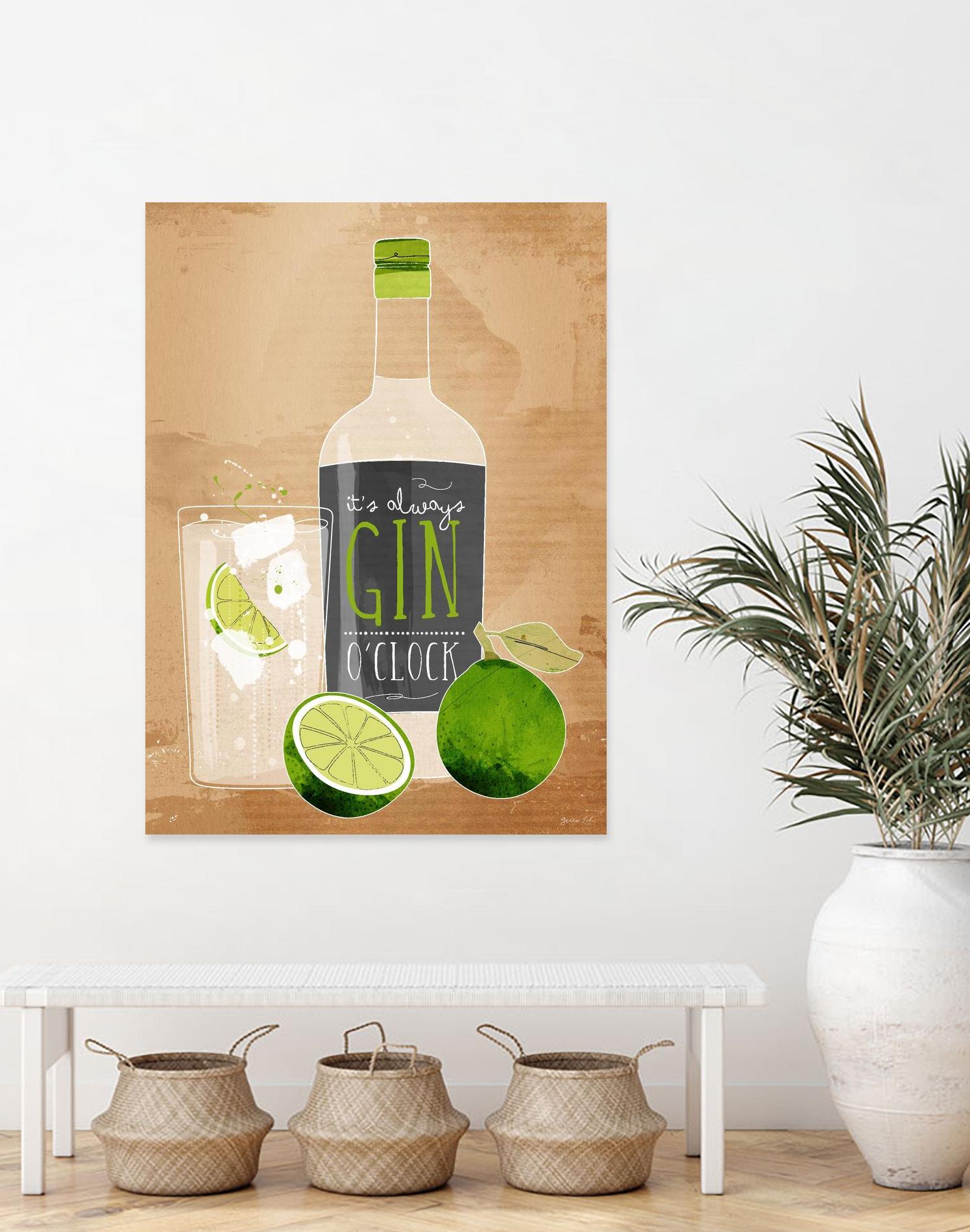Gin O’Clock by Green Lili on GIANT ART - multicolor cuisine