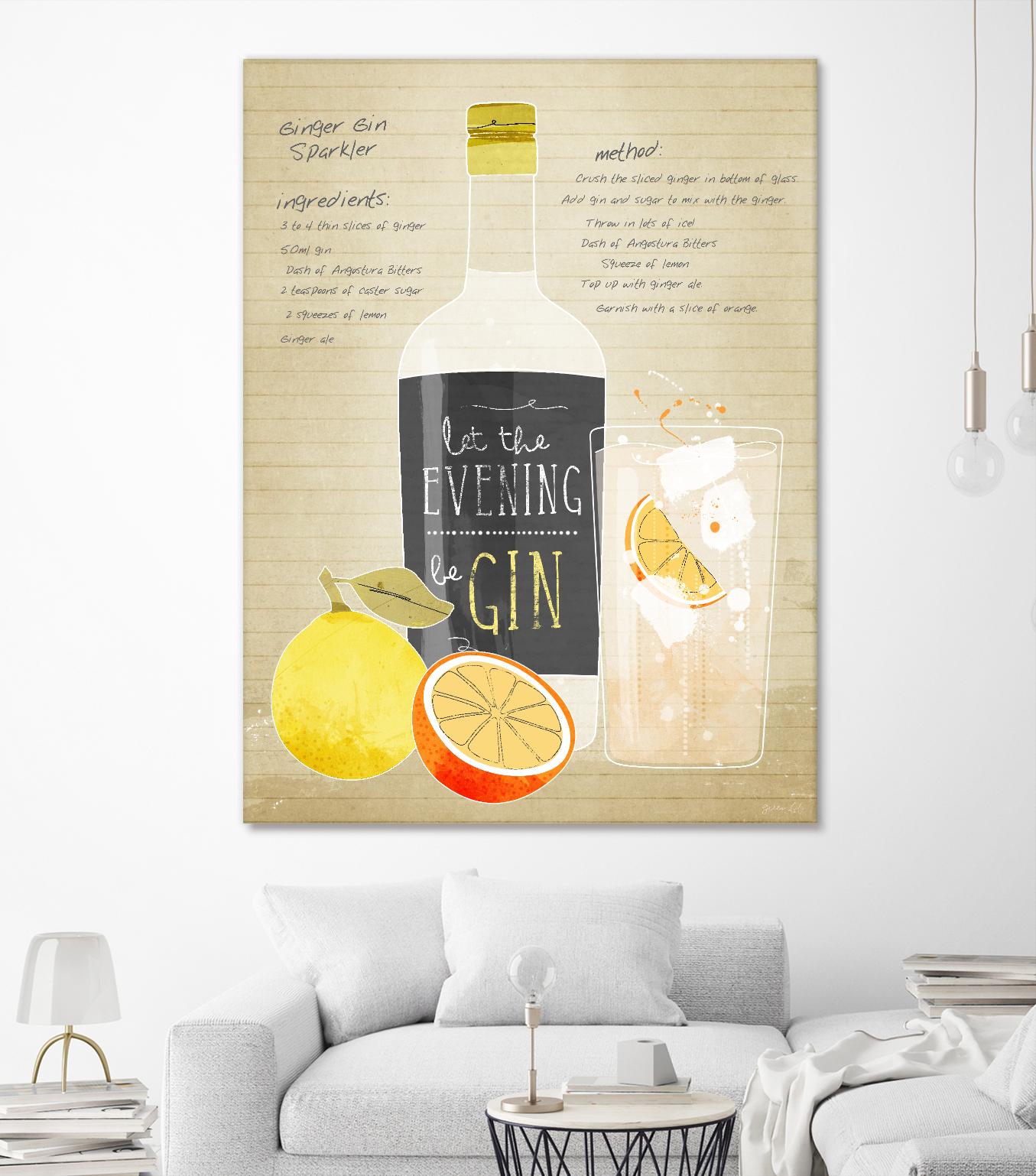 Ginger Gin Sparkler by Green Lili on GIANT ART - multicolor cuisine