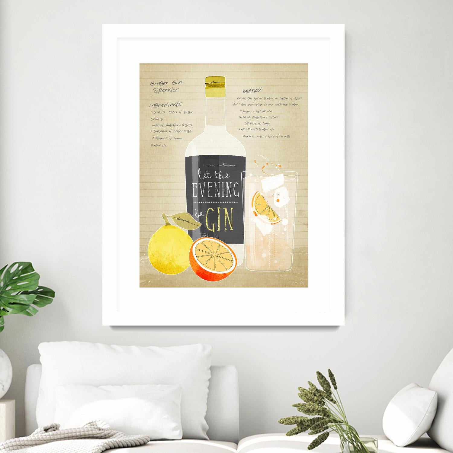 Ginger Gin Sparkler by Green Lili on GIANT ART - multicolor cuisine