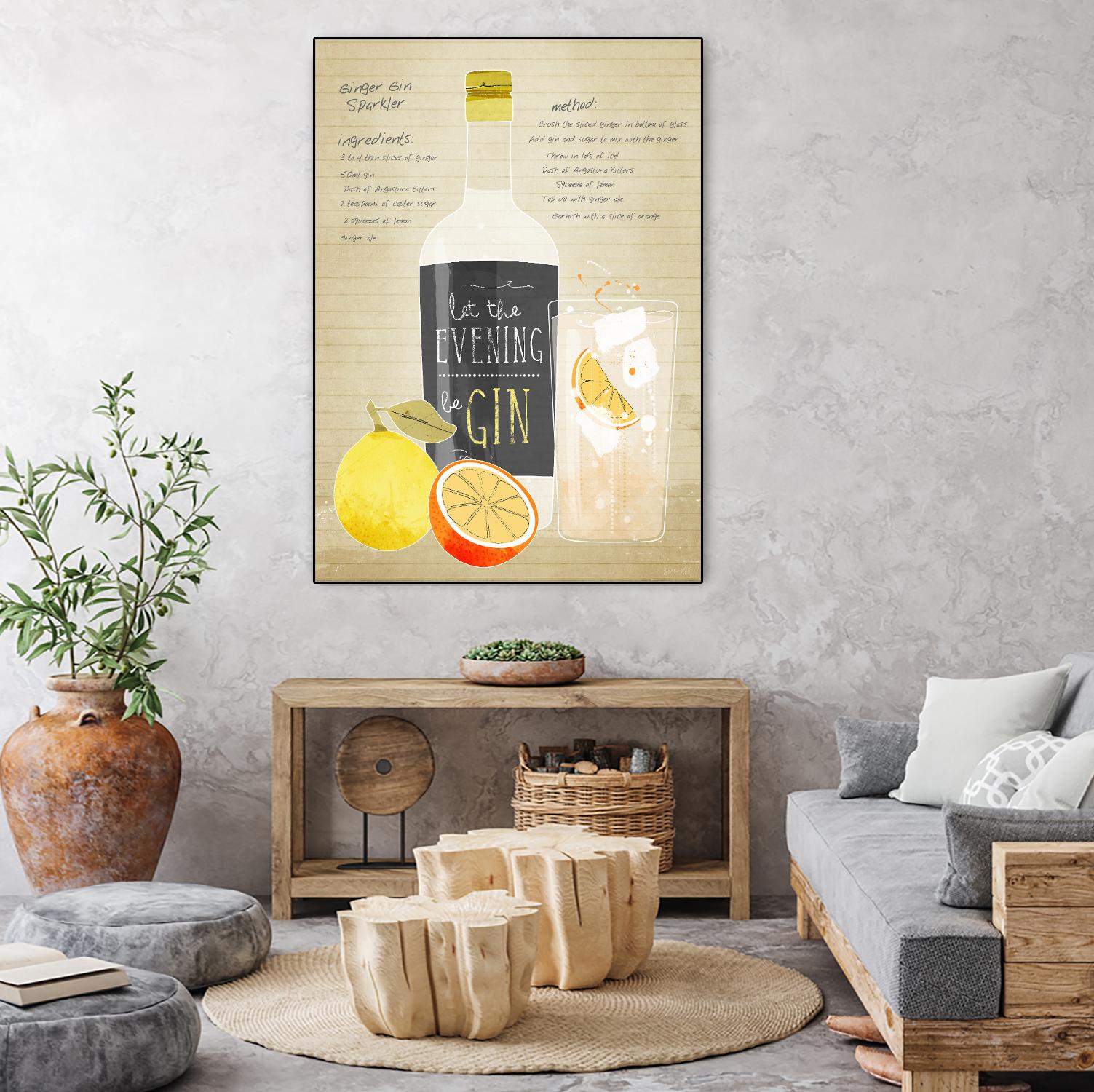 Ginger Gin Sparkler by Green Lili on GIANT ART - multicolor cuisine