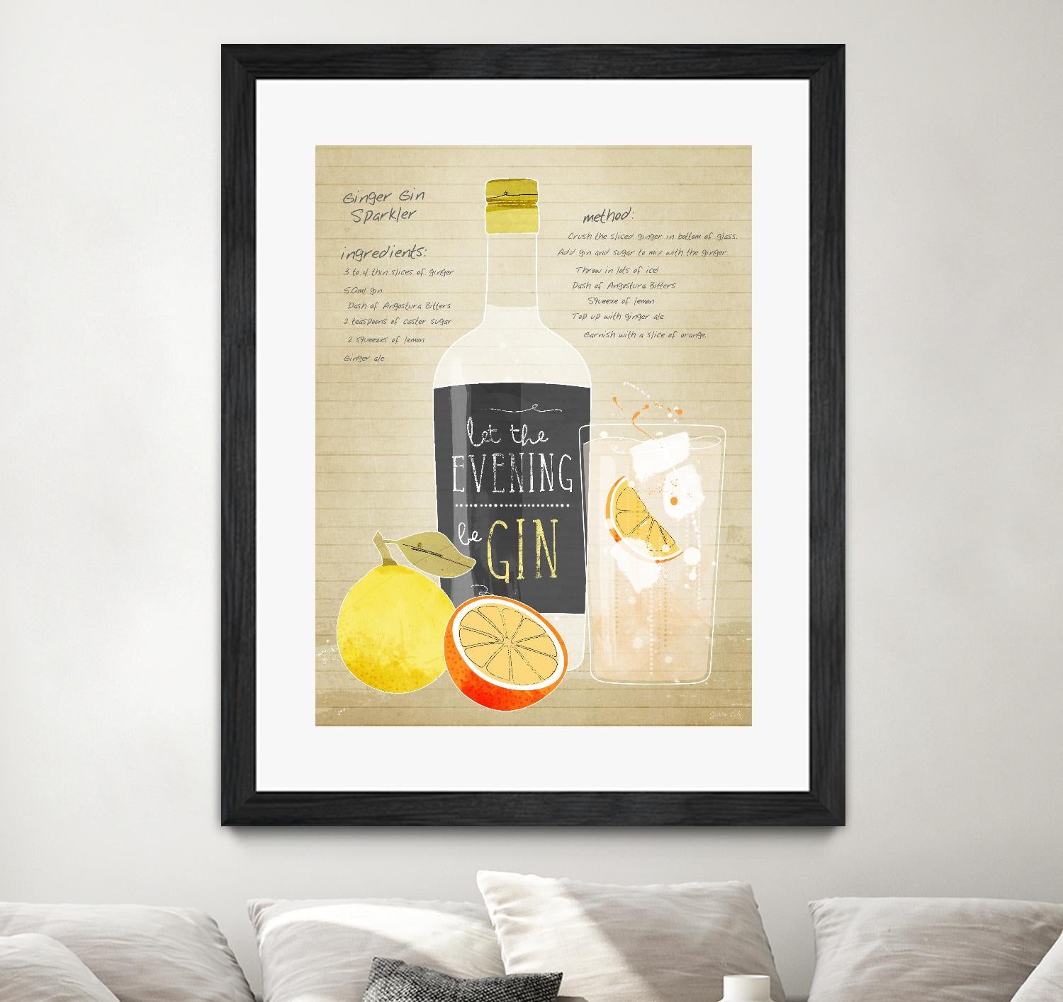 Ginger Gin Sparkler by Green Lili on GIANT ART - multicolor cuisine