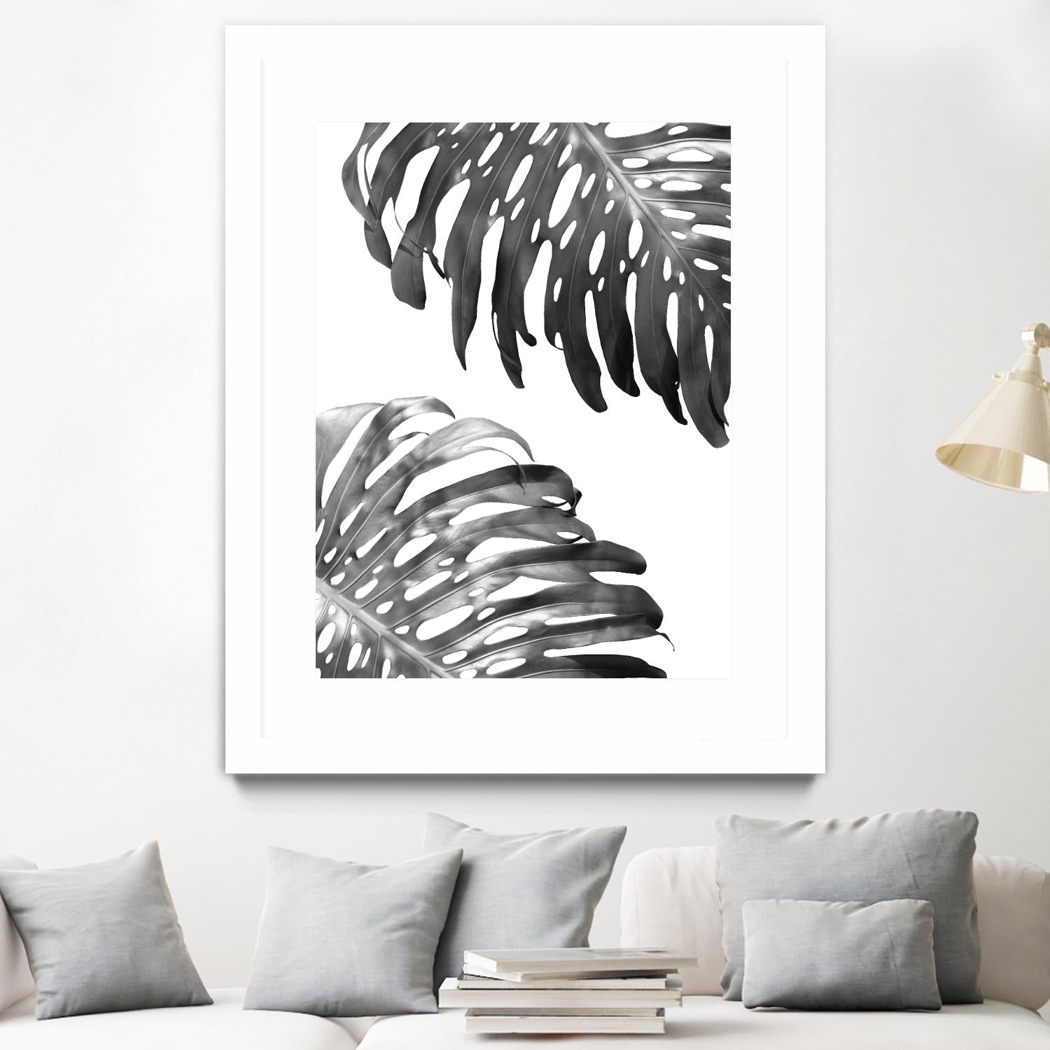 Double Philodendron (BW) by Lexie Greer on GIANT ART - multicolor photography; floral/still life