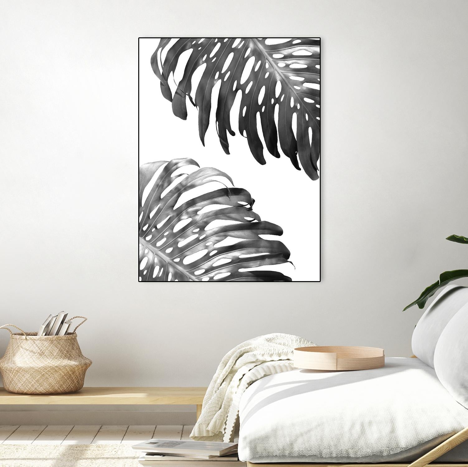 Double Philodendron (BW) by Lexie Greer on GIANT ART - multicolor photography; floral/still life