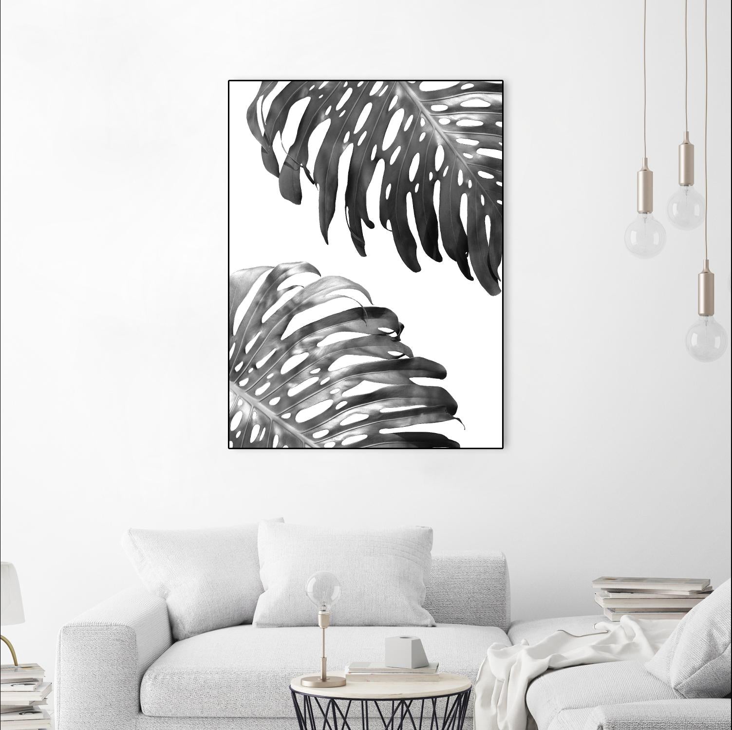 Double Philodendron (BW) by Lexie Greer on GIANT ART - multicolor photography; floral/still life