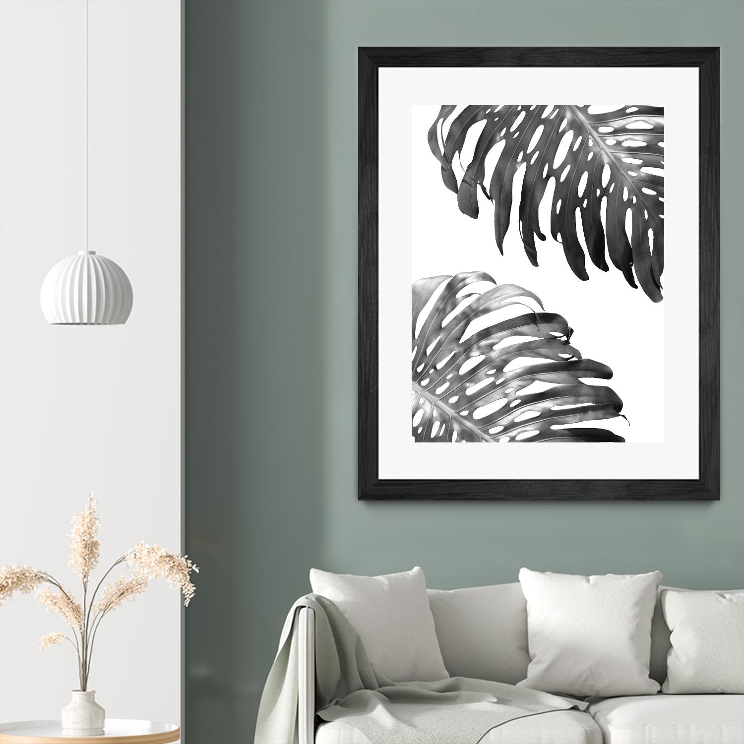Double Philodendron (BW) by Lexie Greer on GIANT ART - multicolor photography; floral/still life