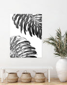 Double Philodendron (BW) by Lexie Greer on GIANT ART - multicolor photography; floral/still life