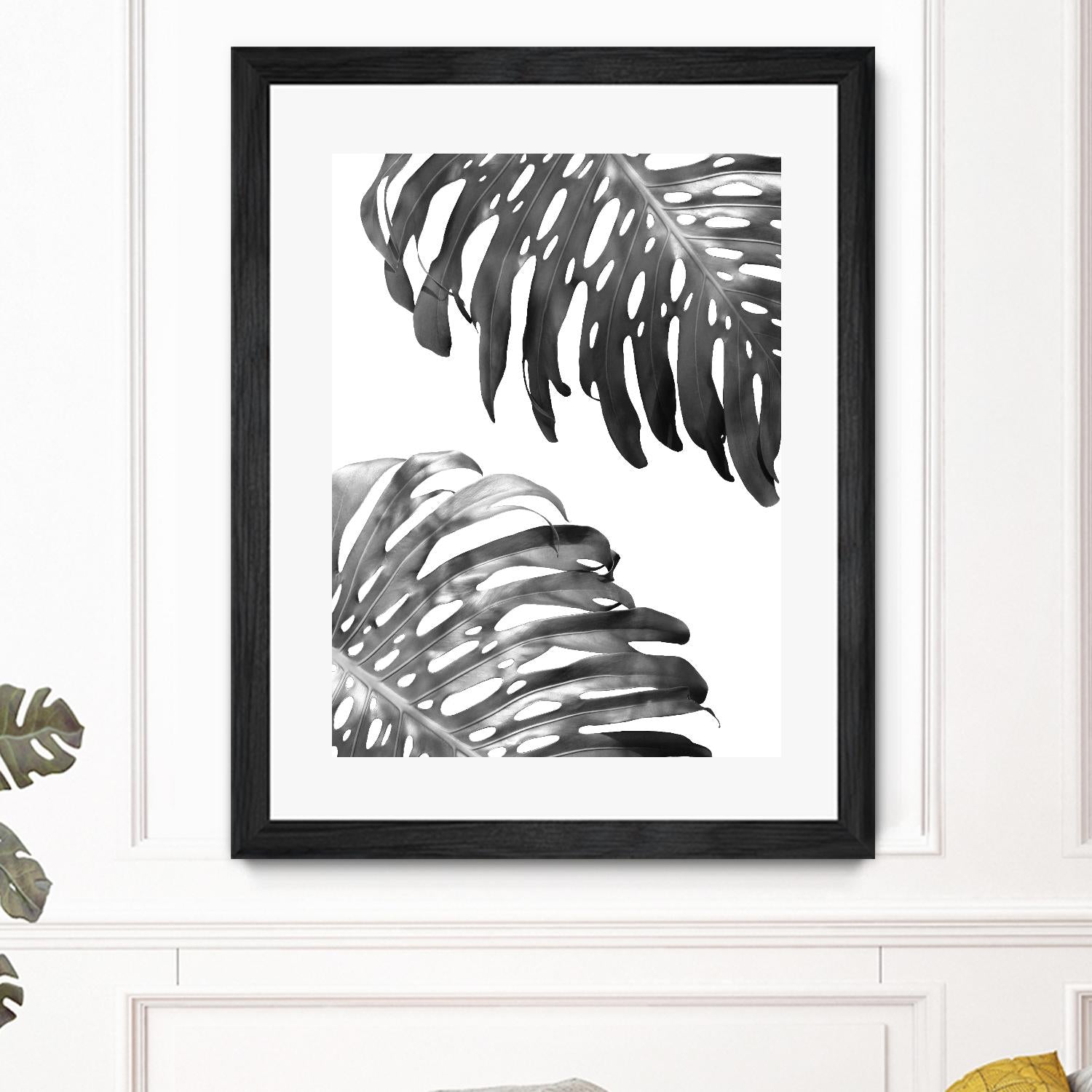 Double Philodendron (BW) by Lexie Greer on GIANT ART - multicolor photography; floral/still life