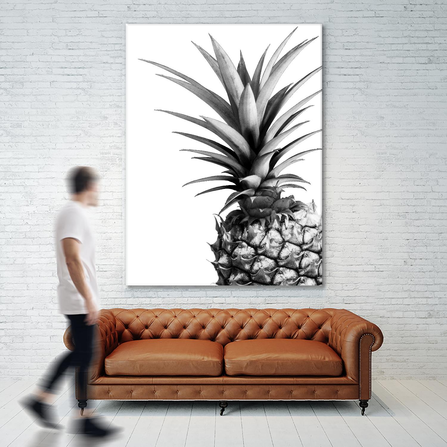Pineapple (BW) by Lexie Greer on GIANT ART - multicolor photography; cuisine; floral/still life