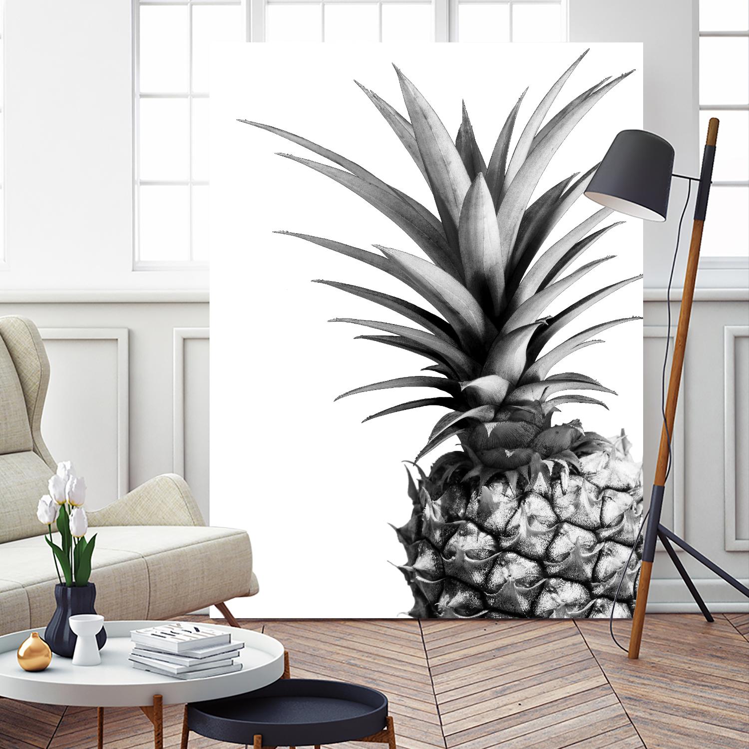 Pineapple (BW) by Lexie Greer on GIANT ART - multicolor photography; cuisine; floral/still life
