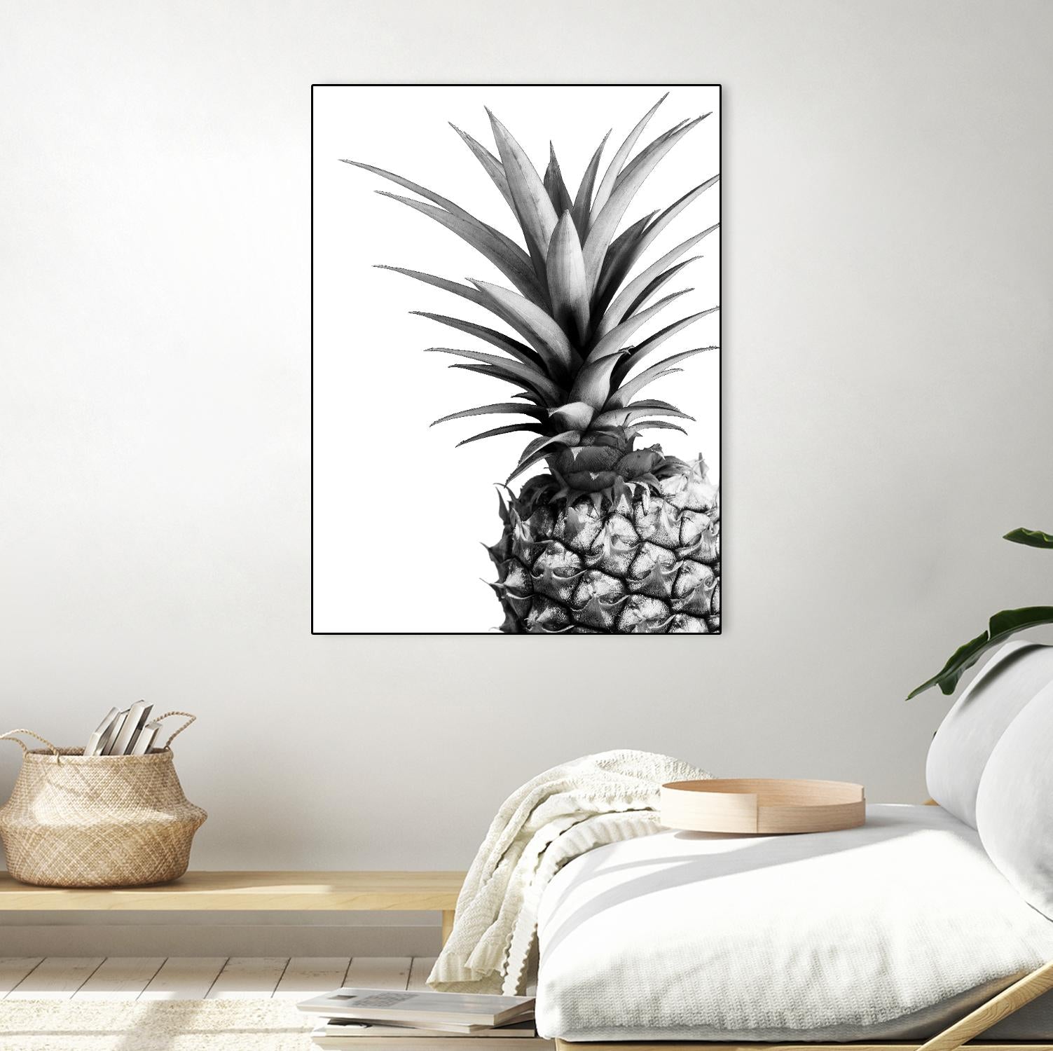 Pineapple (BW) by Lexie Greer on GIANT ART - multicolor photography; cuisine; floral/still life