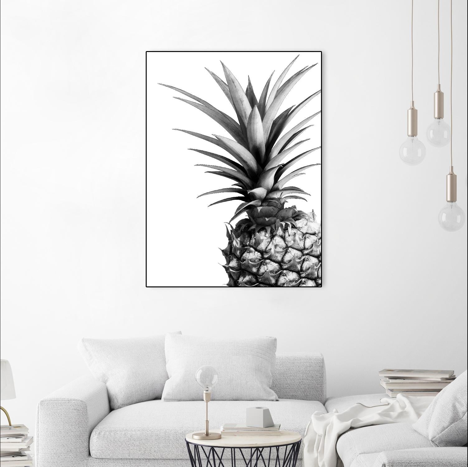 Pineapple (BW) by Lexie Greer on GIANT ART - multicolor photography; cuisine; floral/still life