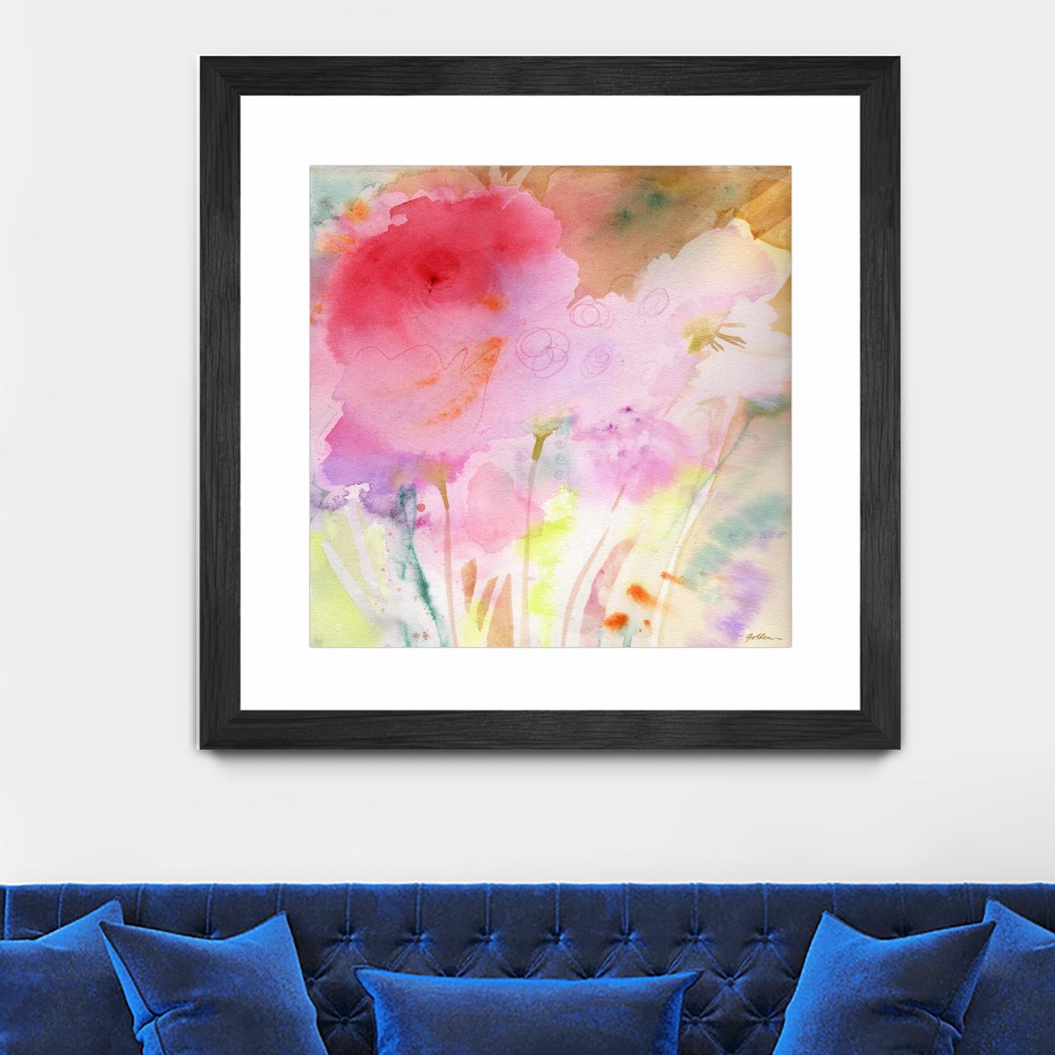Pink Whisper by Sheila Golden on GIANT ART - multicolor contemporary; floral/still life; abstracts