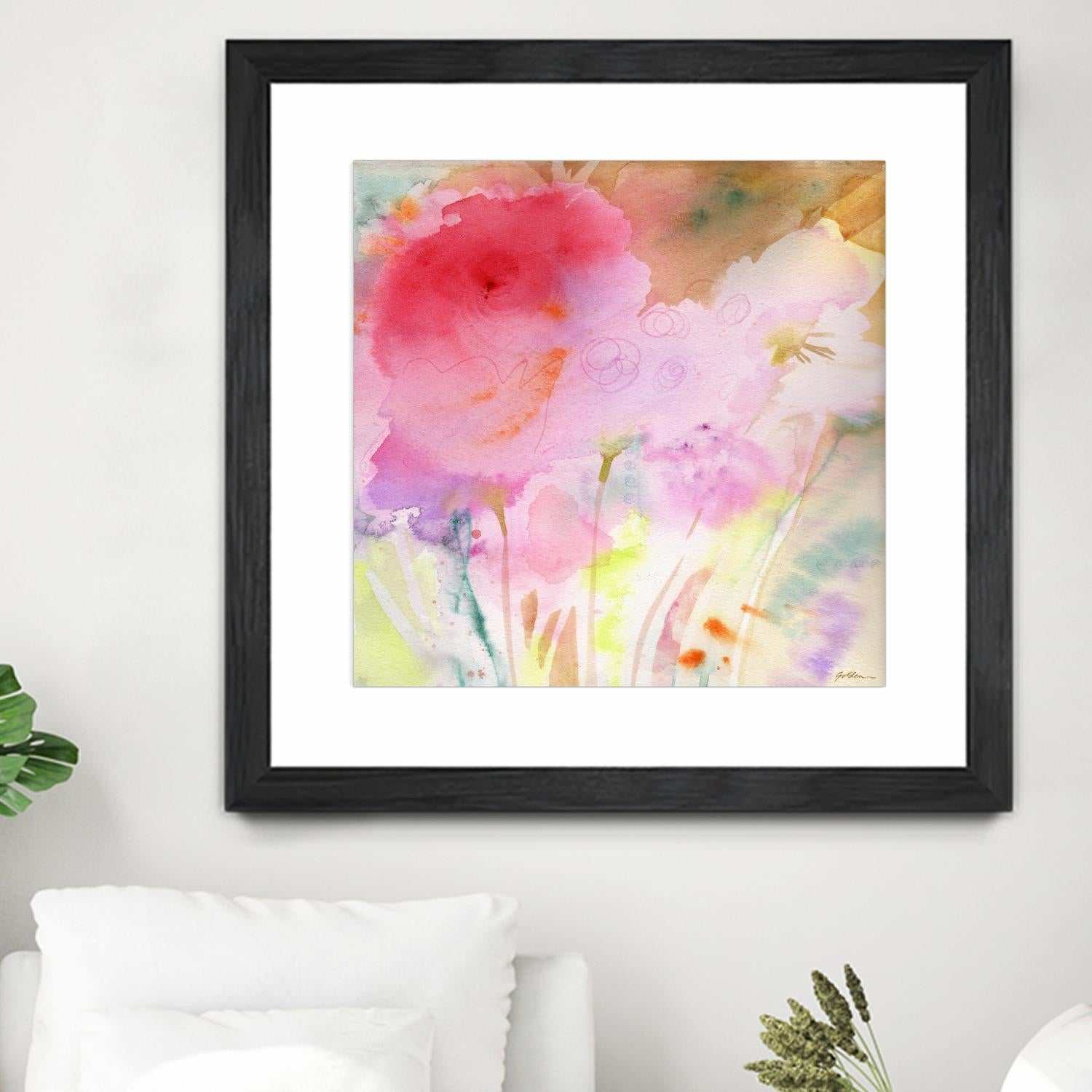 Pink Whisper by Sheila Golden on GIANT ART - multicolor contemporary; floral/still life; abstracts
