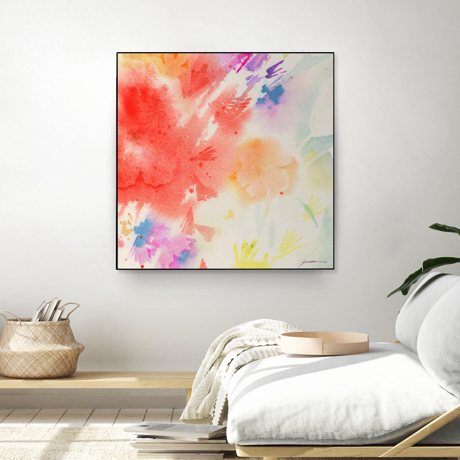 Summer Glory by Sheila Golden on GIANT ART - multicolor contemporary; abstracts; floral/still life