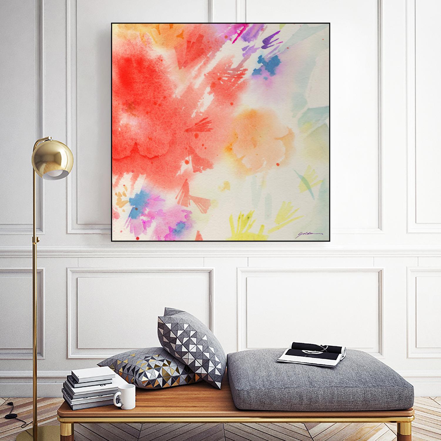 Summer Glory by Sheila Golden on GIANT ART - multicolor contemporary; abstracts; floral/still life