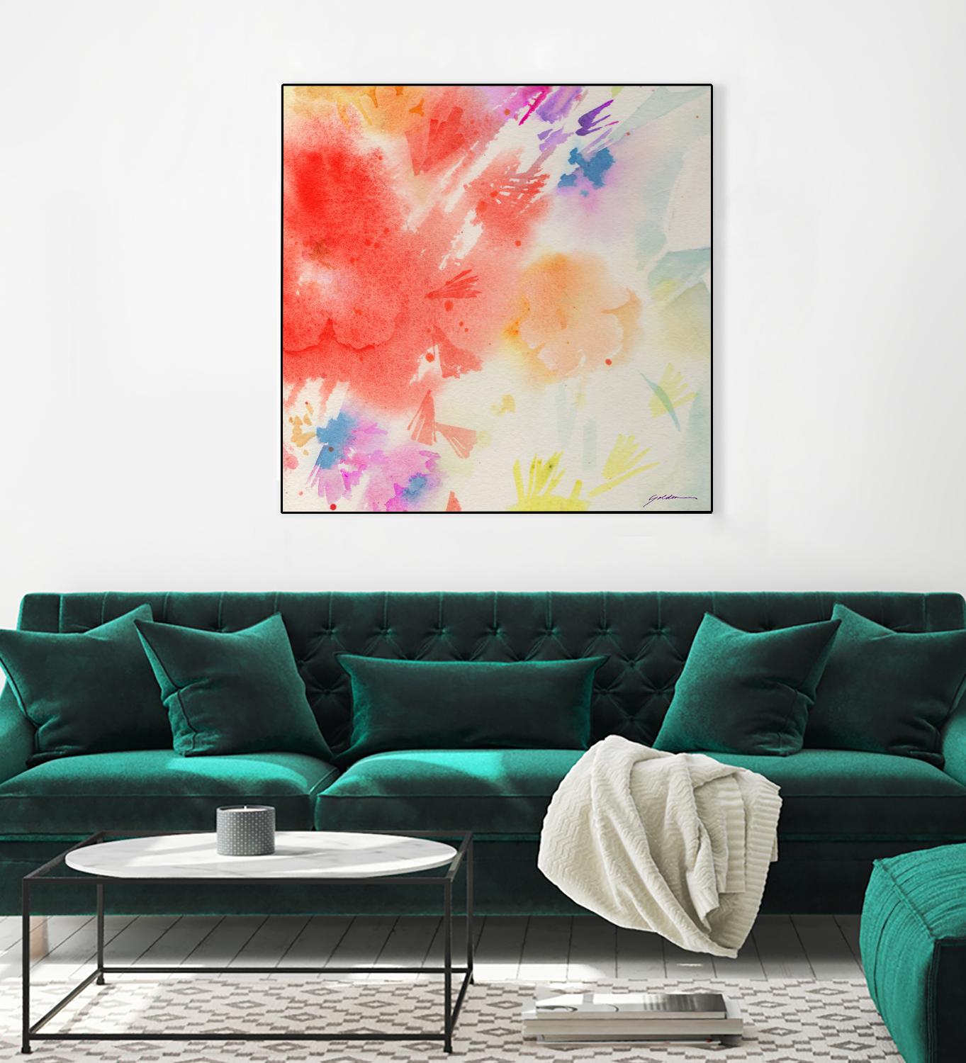 Summer Glory by Sheila Golden on GIANT ART - multicolor contemporary; abstracts; floral/still life