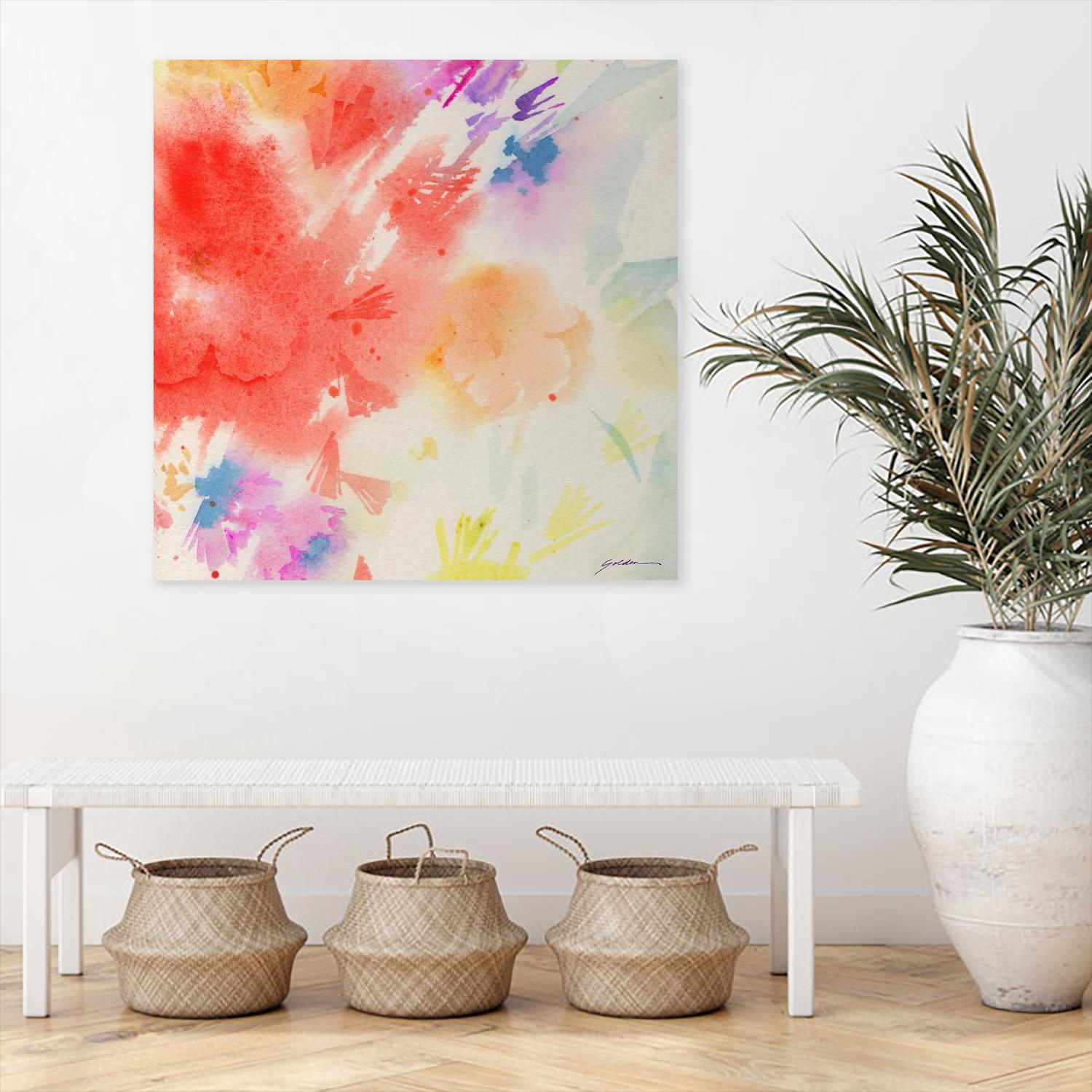 Summer Glory by Sheila Golden on GIANT ART - multicolor contemporary; abstracts; floral/still life