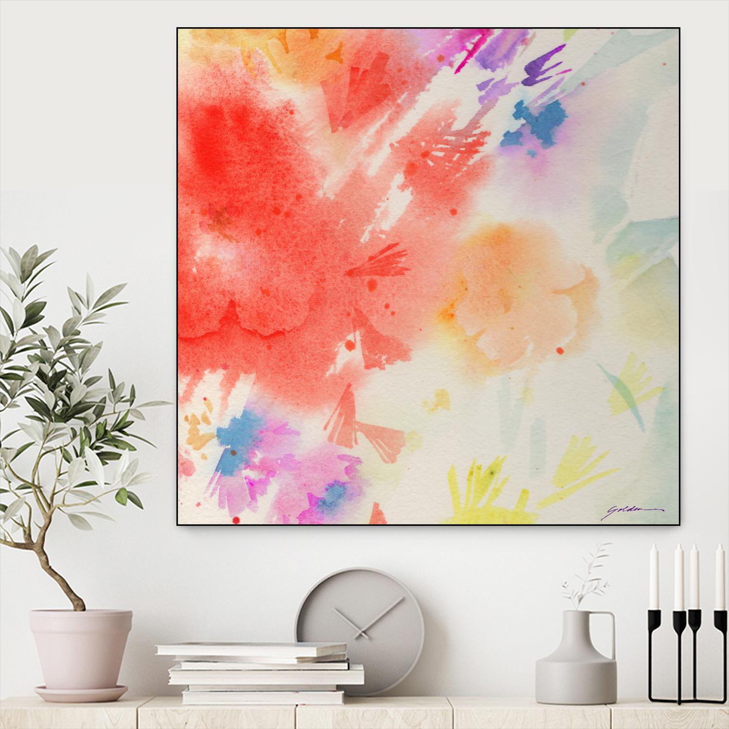 Summer Glory by Sheila Golden on GIANT ART - multicolor contemporary; abstracts; floral/still life