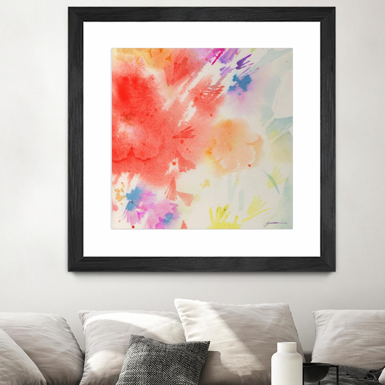 Summer Glory by Sheila Golden on GIANT ART - multicolor contemporary; abstracts; floral/still life