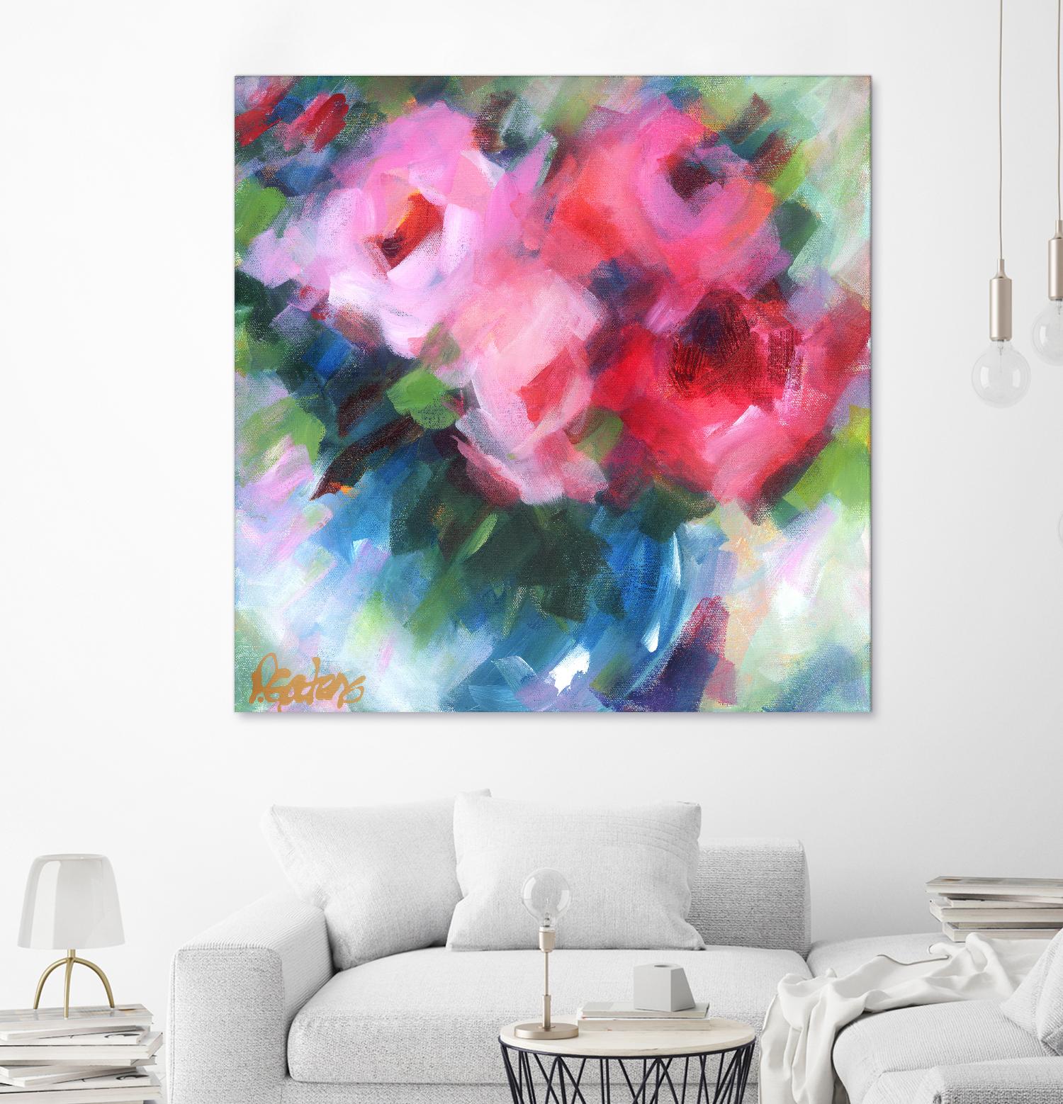 Big Pinks by Pamela Gatens on GIANT ART - multicolor floral/still life