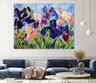 The Iris Show by Pamela Gatens on GIANT ART - multicolor floral/still life; contemporary