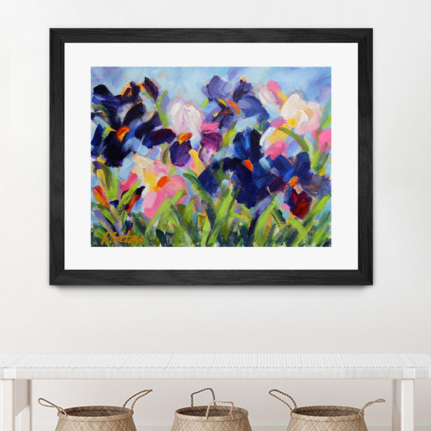 The Iris Show by Pamela Gatens on GIANT ART - multicolor floral/still life; contemporary