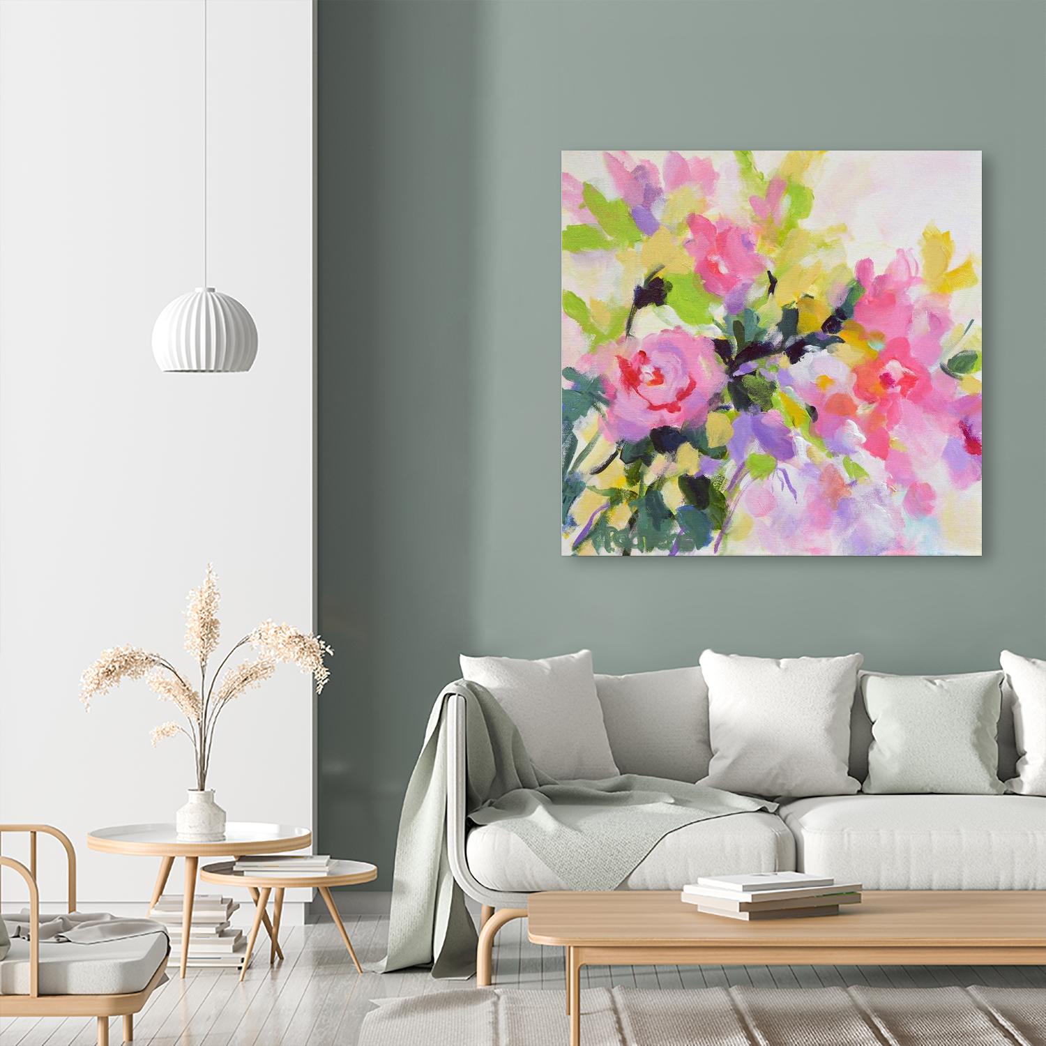 Wild Rose Garden by Pamela Gatens on GIANT ART - multicolor floral/still life; contemporary