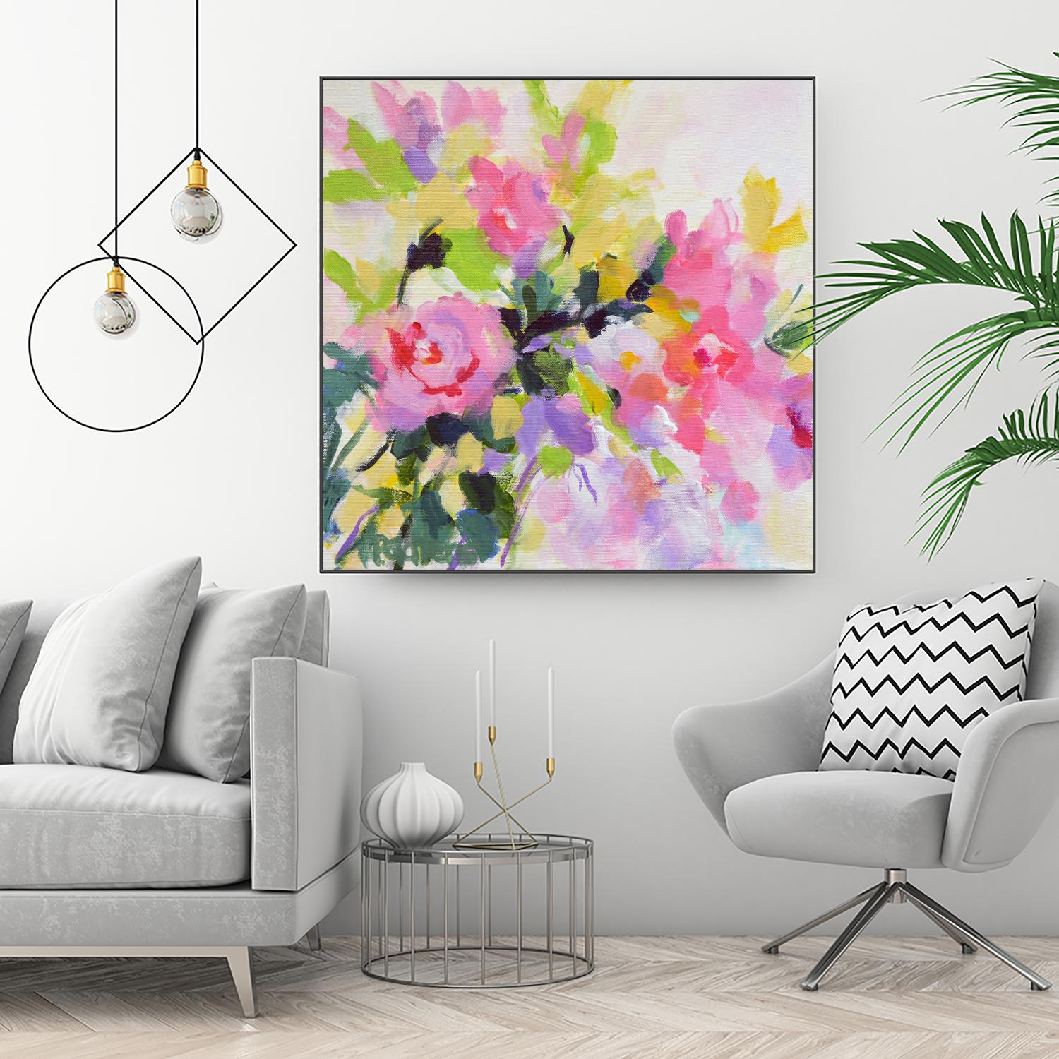 Wild Rose Garden by Pamela Gatens on GIANT ART - multicolor floral/still life; contemporary