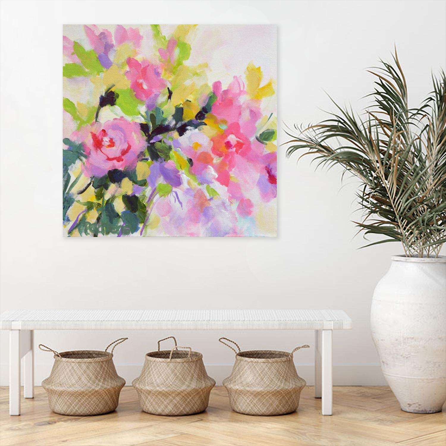 Wild Rose Garden by Pamela Gatens on GIANT ART - multicolor floral/still life; contemporary