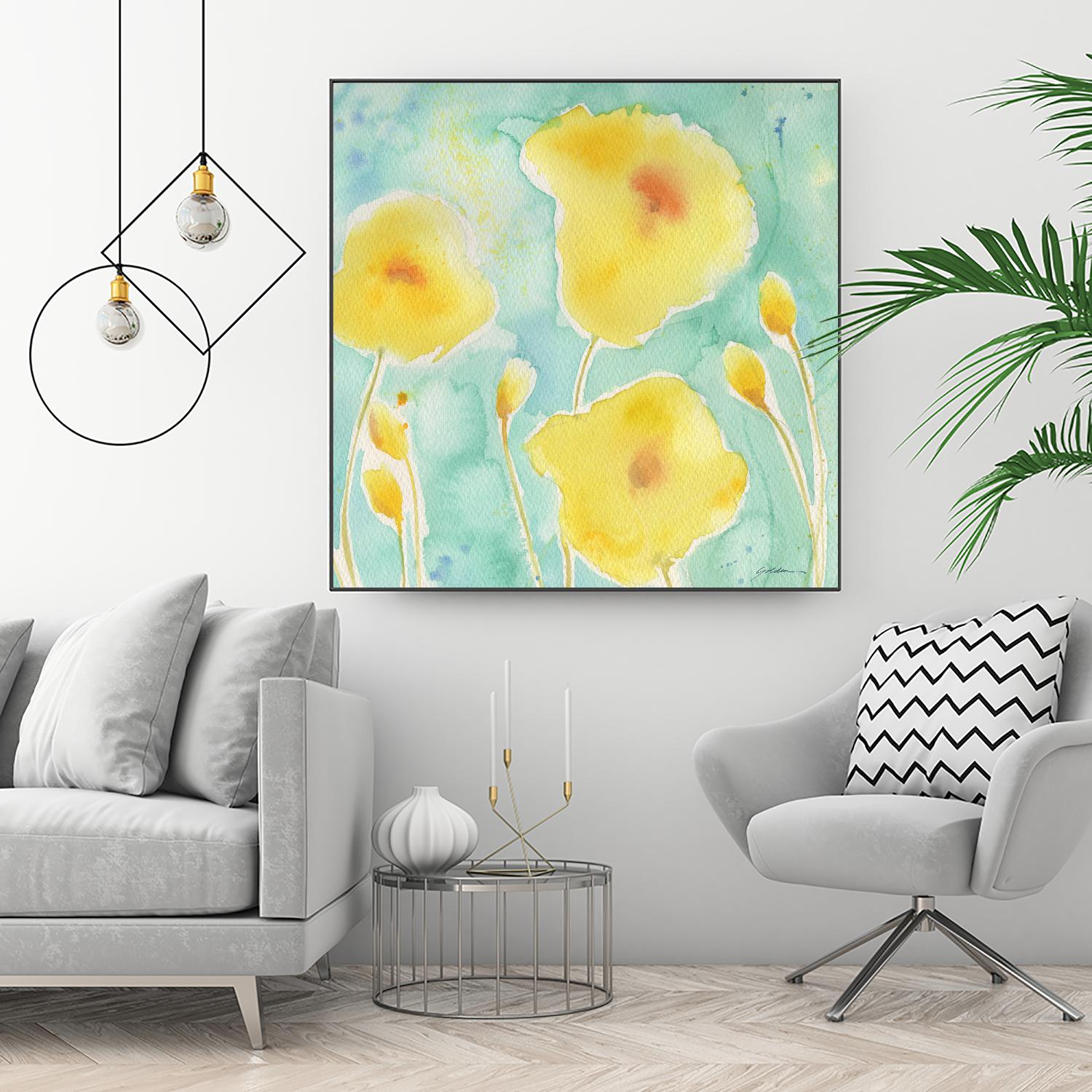 Summer Rain #3 by Sheila Golden on GIANT ART - multicolor floral/still life; contemporary