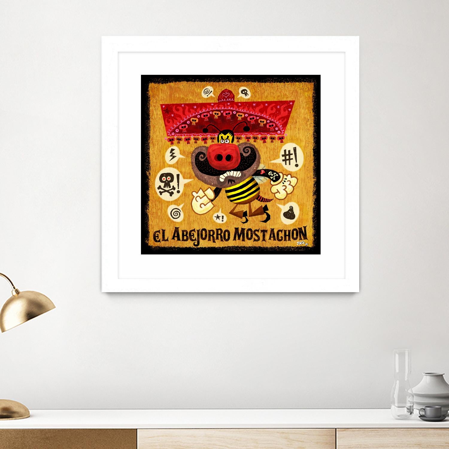 Abejorro Mostachon by Jorge R. Gutierrez on GIANT ART - multicolor ethnic; urban/pop surrealism