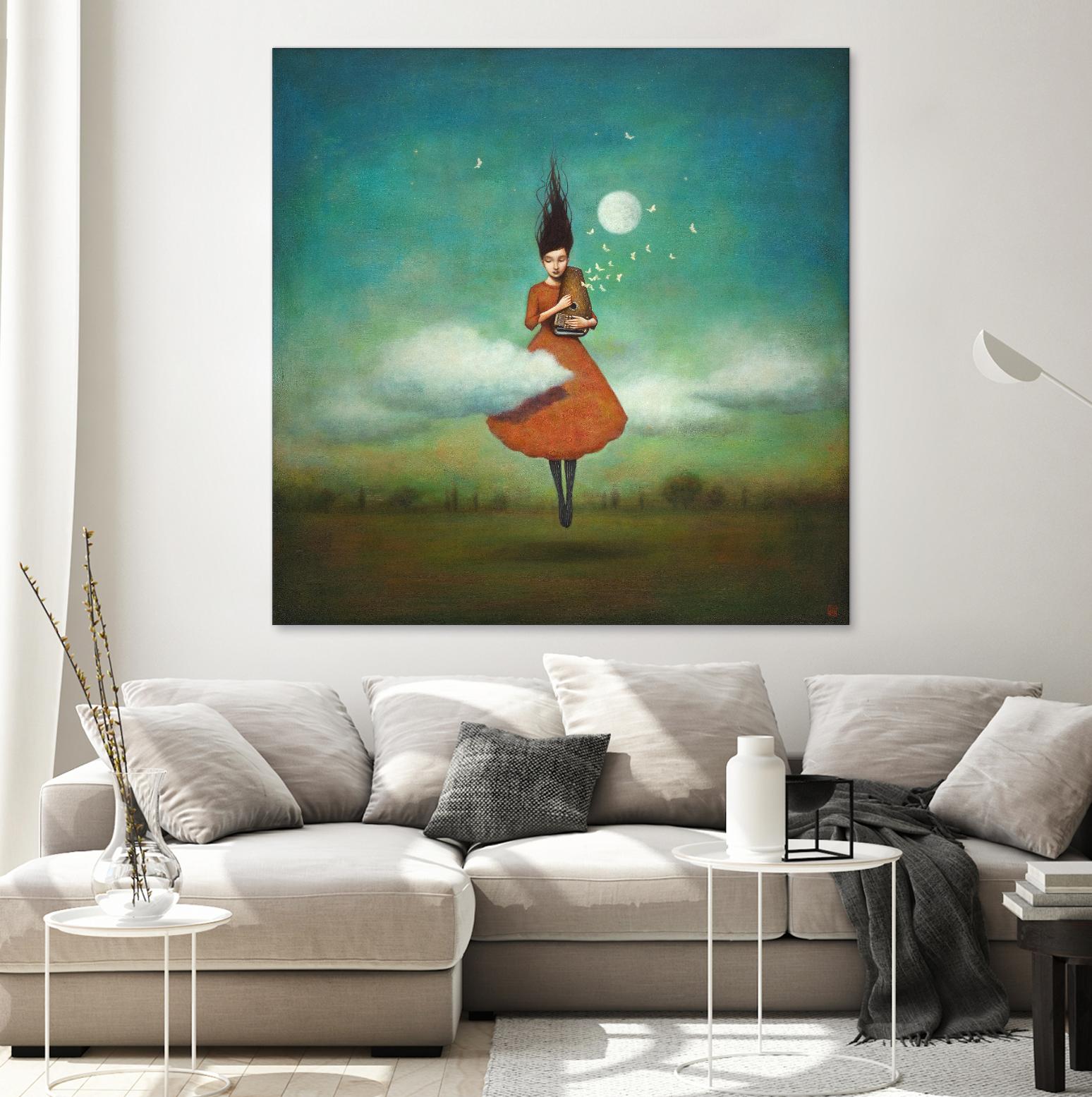 High Notes for Low Cloud by Duy Huynh on GIANT ART - green fantastic