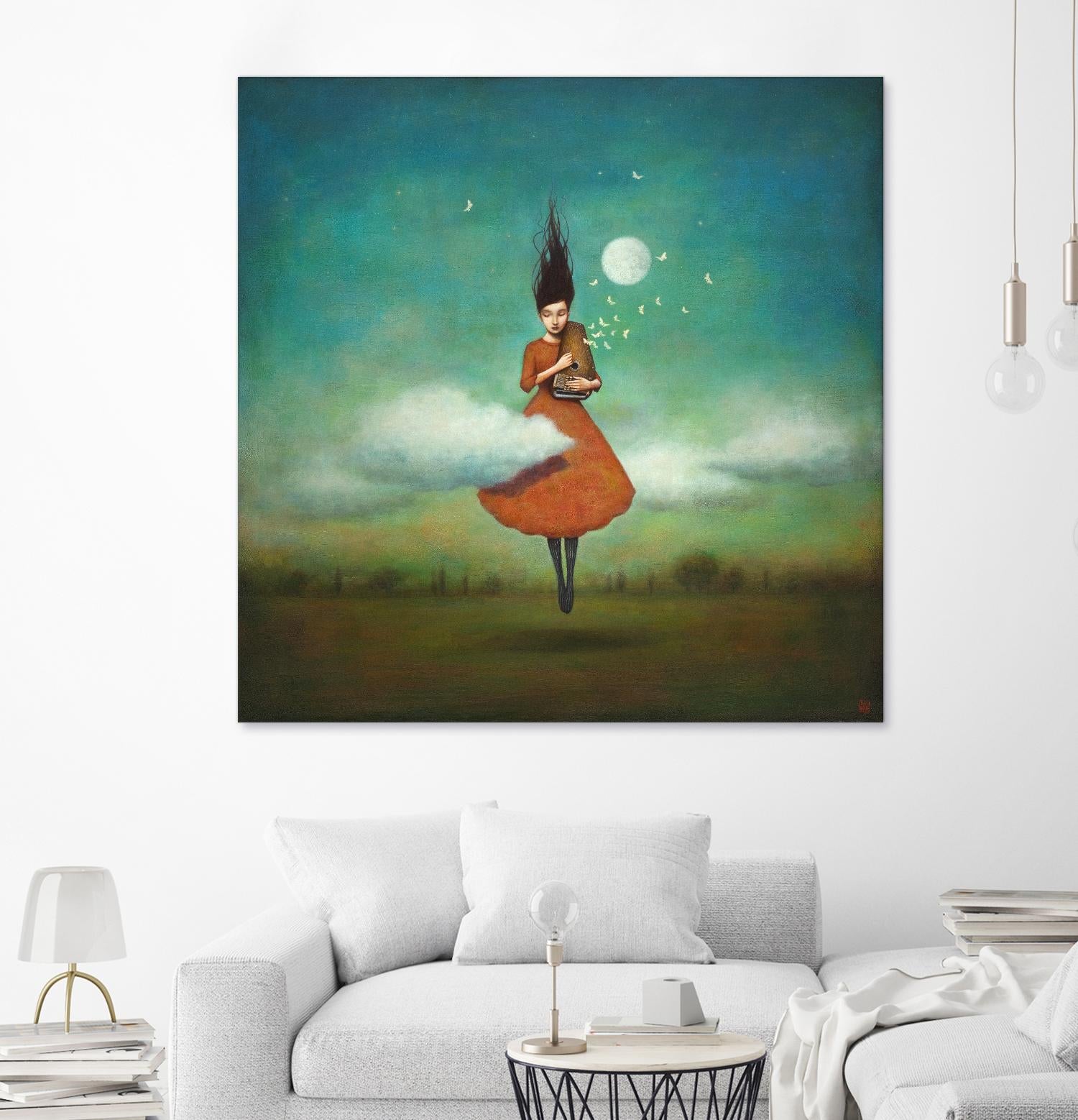 High Notes for Low Cloud by Duy Huynh on GIANT ART - green fantastic