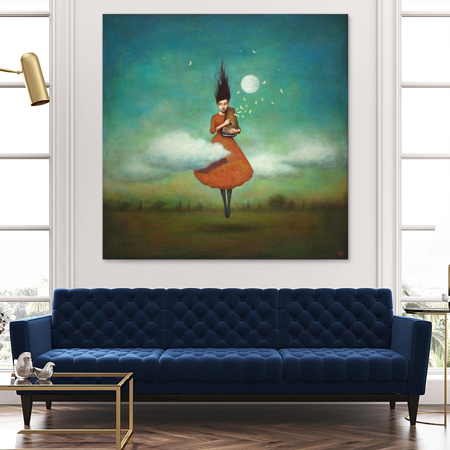 High Notes for Low Cloud by Duy Huynh on GIANT ART - green fantastic