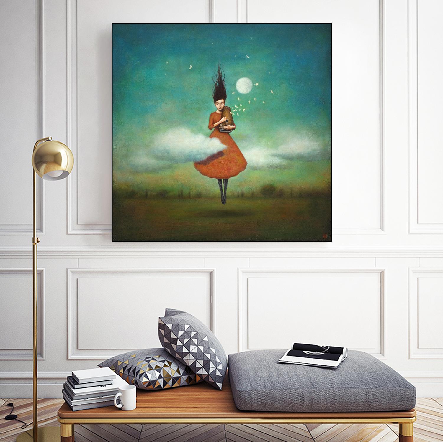 High Notes for Low Cloud by Duy Huynh on GIANT ART - green fantastic