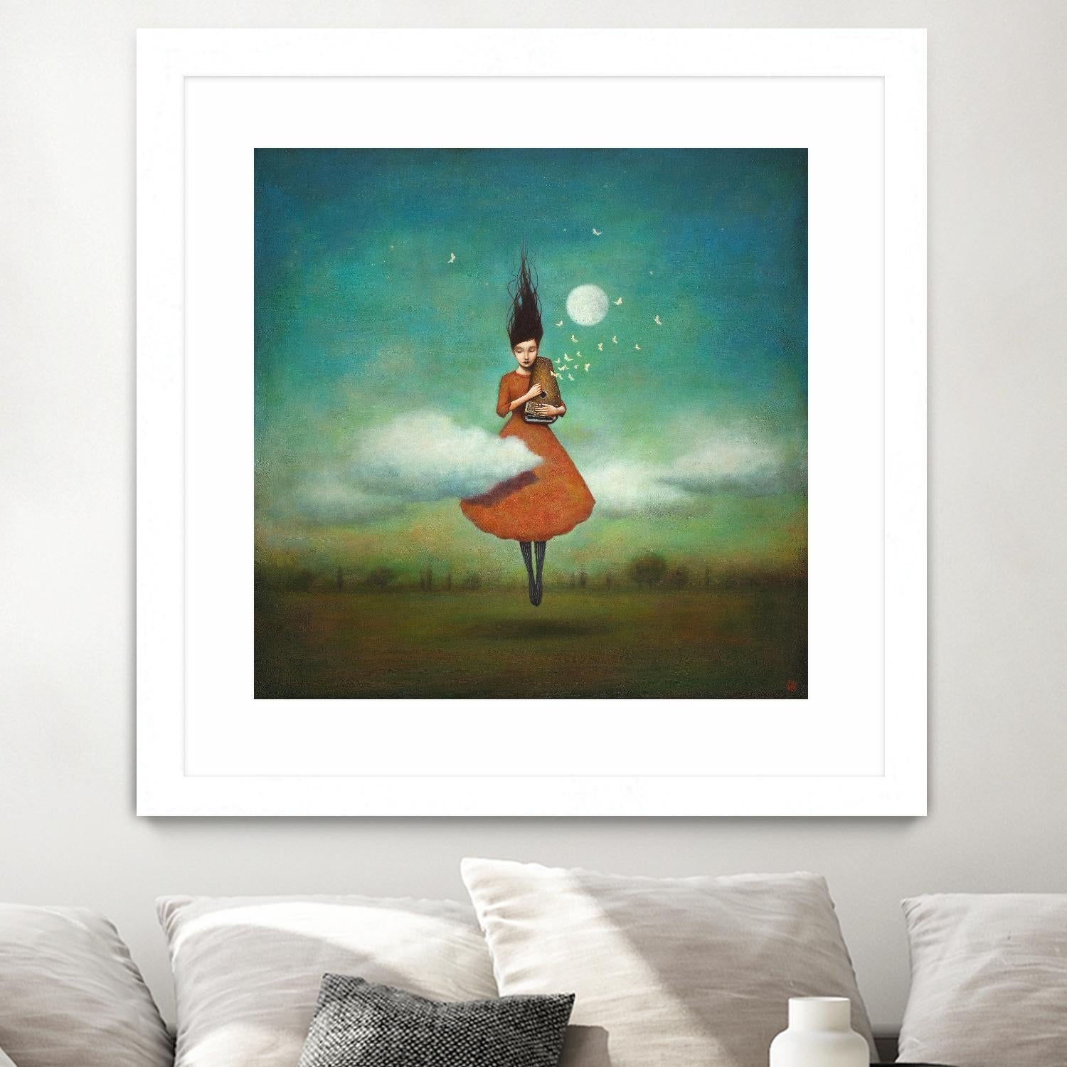 High Notes for Low Cloud by Duy Huynh on GIANT ART - green fantastic