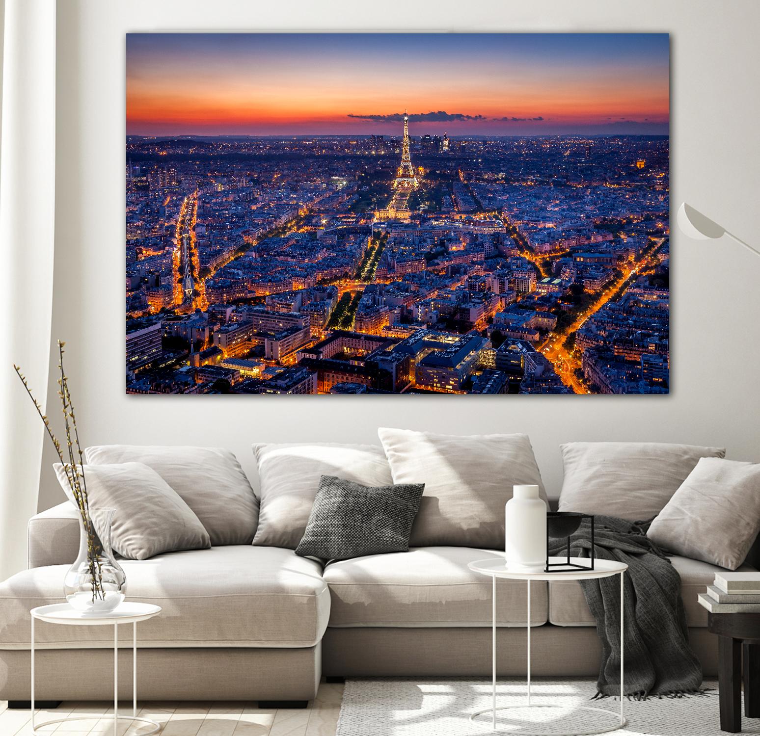 City Lights by H.J. Herrera on GIANT ART - orange city scene