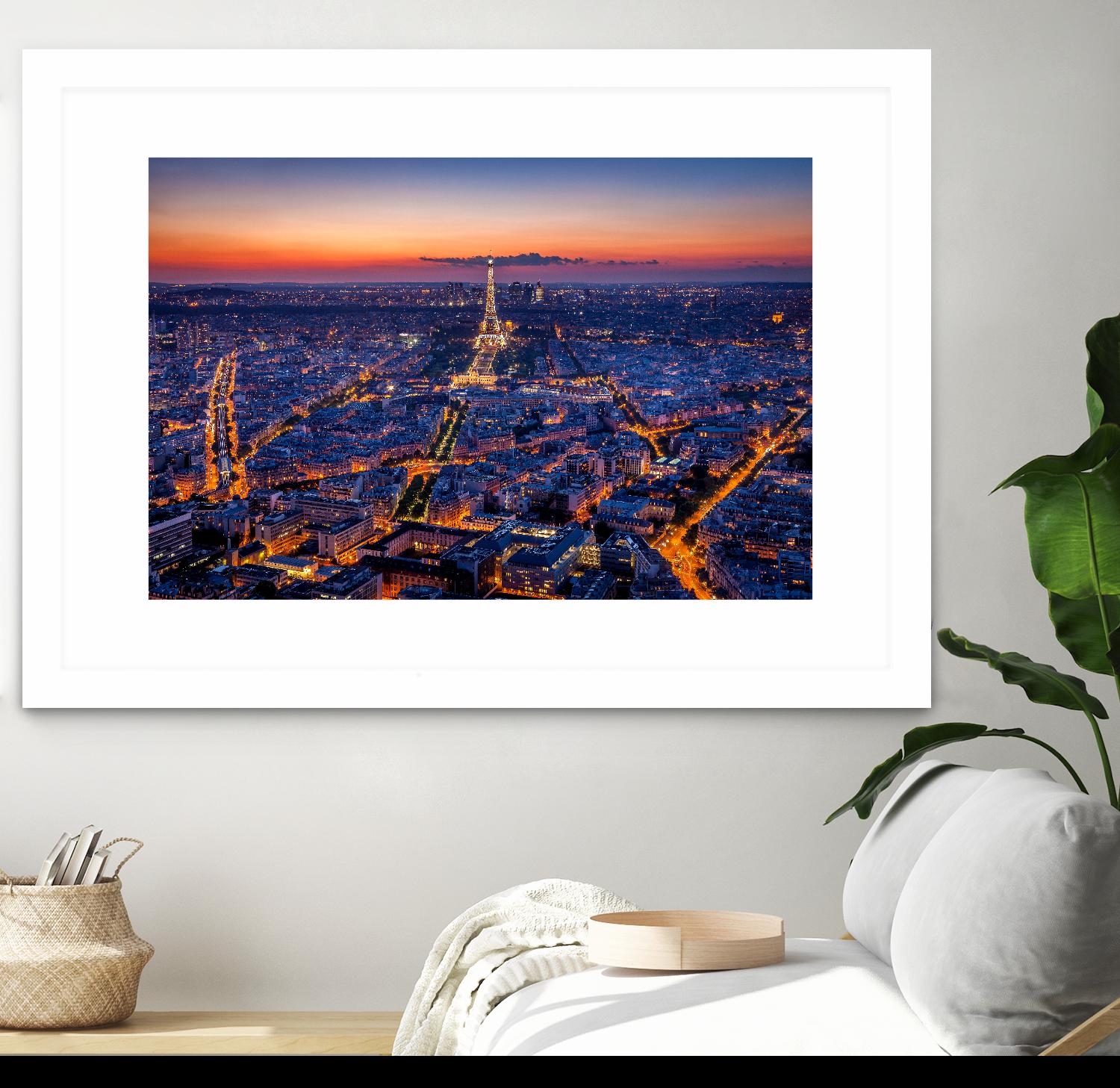 City Lights by H.J. Herrera on GIANT ART - orange city scene