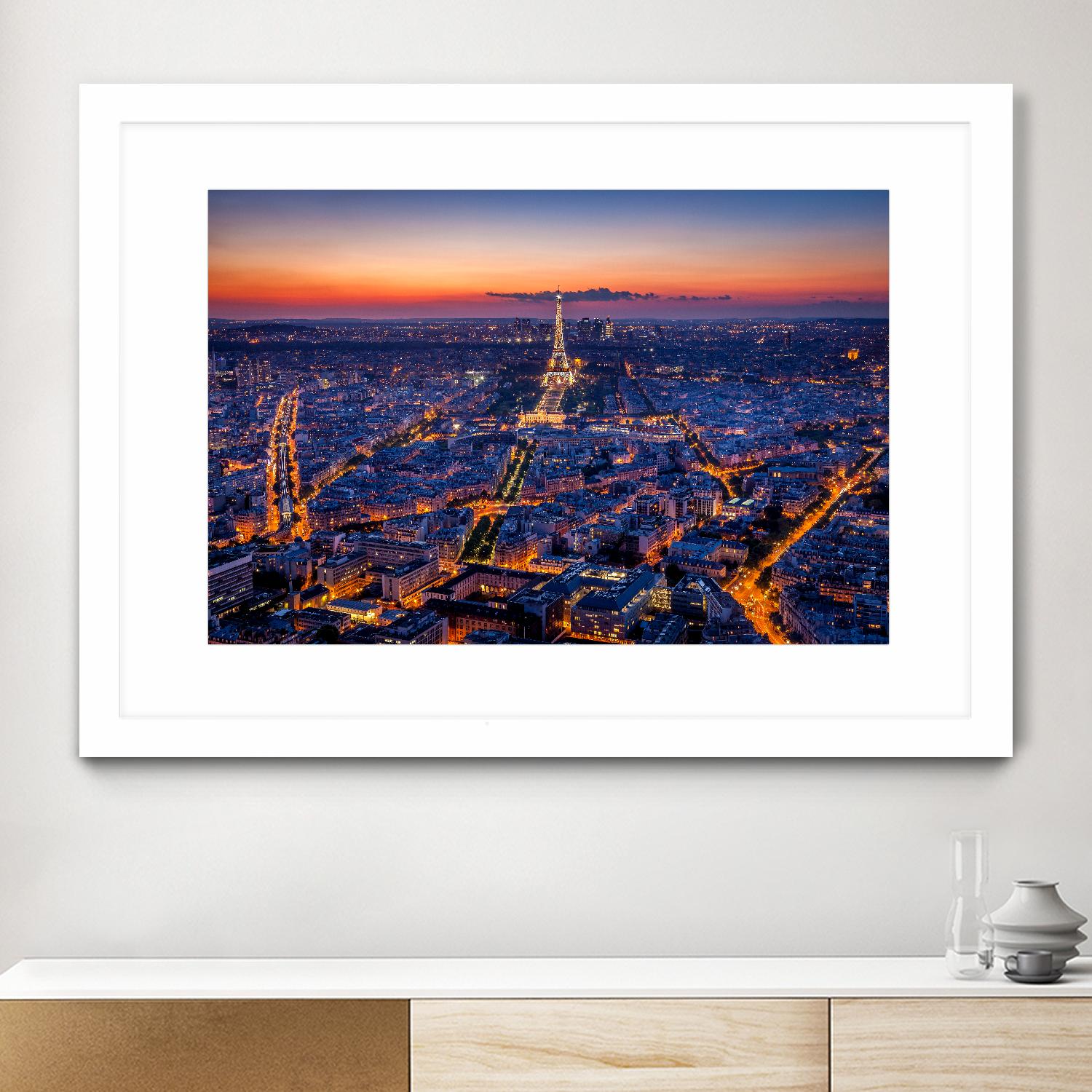 City Lights by H.J. Herrera on GIANT ART - orange city scene