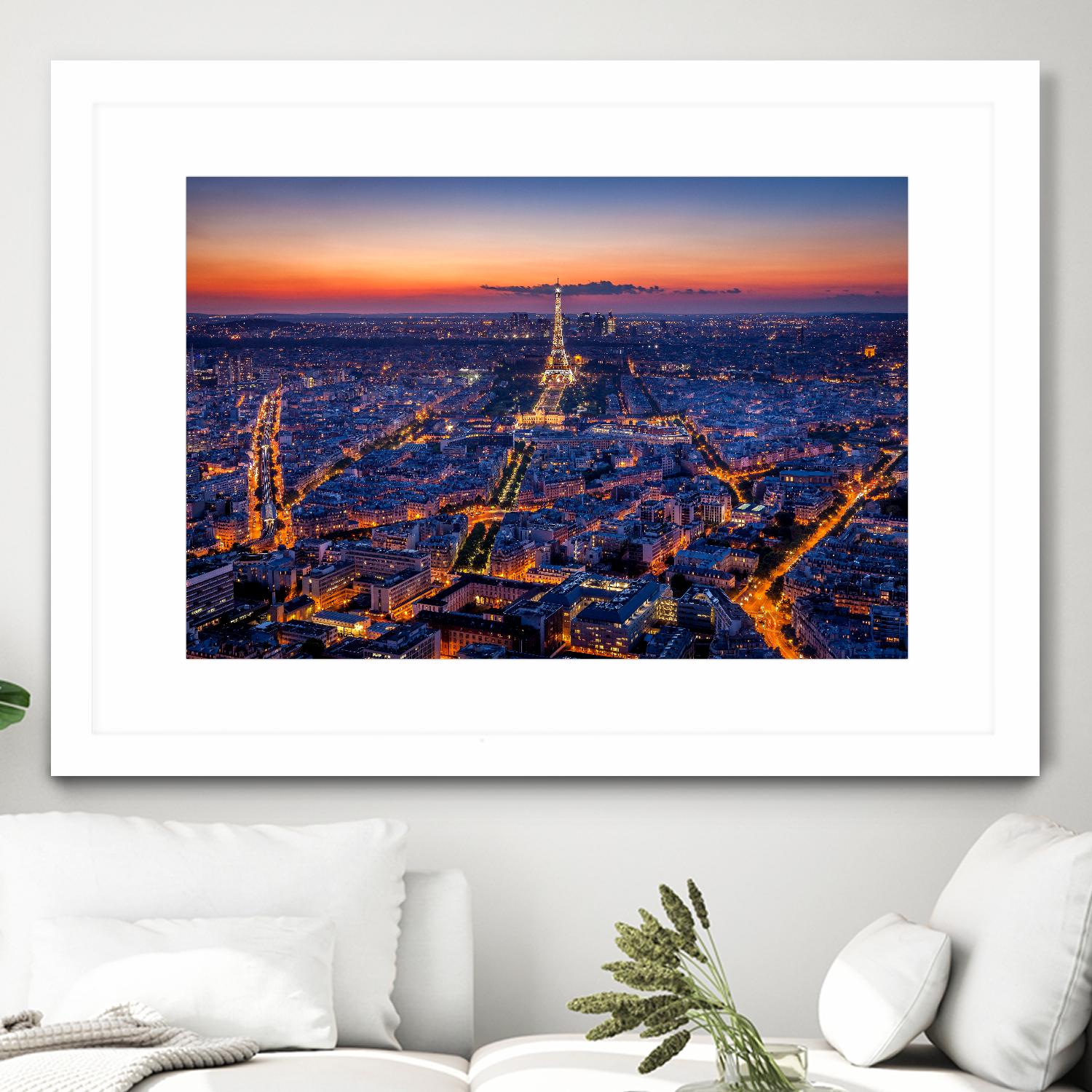 City Lights by H.J. Herrera on GIANT ART - orange city scene