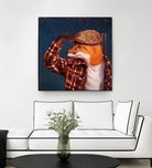 Fox Hunt by Lucia Heffernan on GIANT ART - multicolor urban/pop surrealism; animals