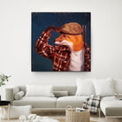 Fox Hunt by Lucia Heffernan on GIANT ART - multicolor urban/pop surrealism; animals